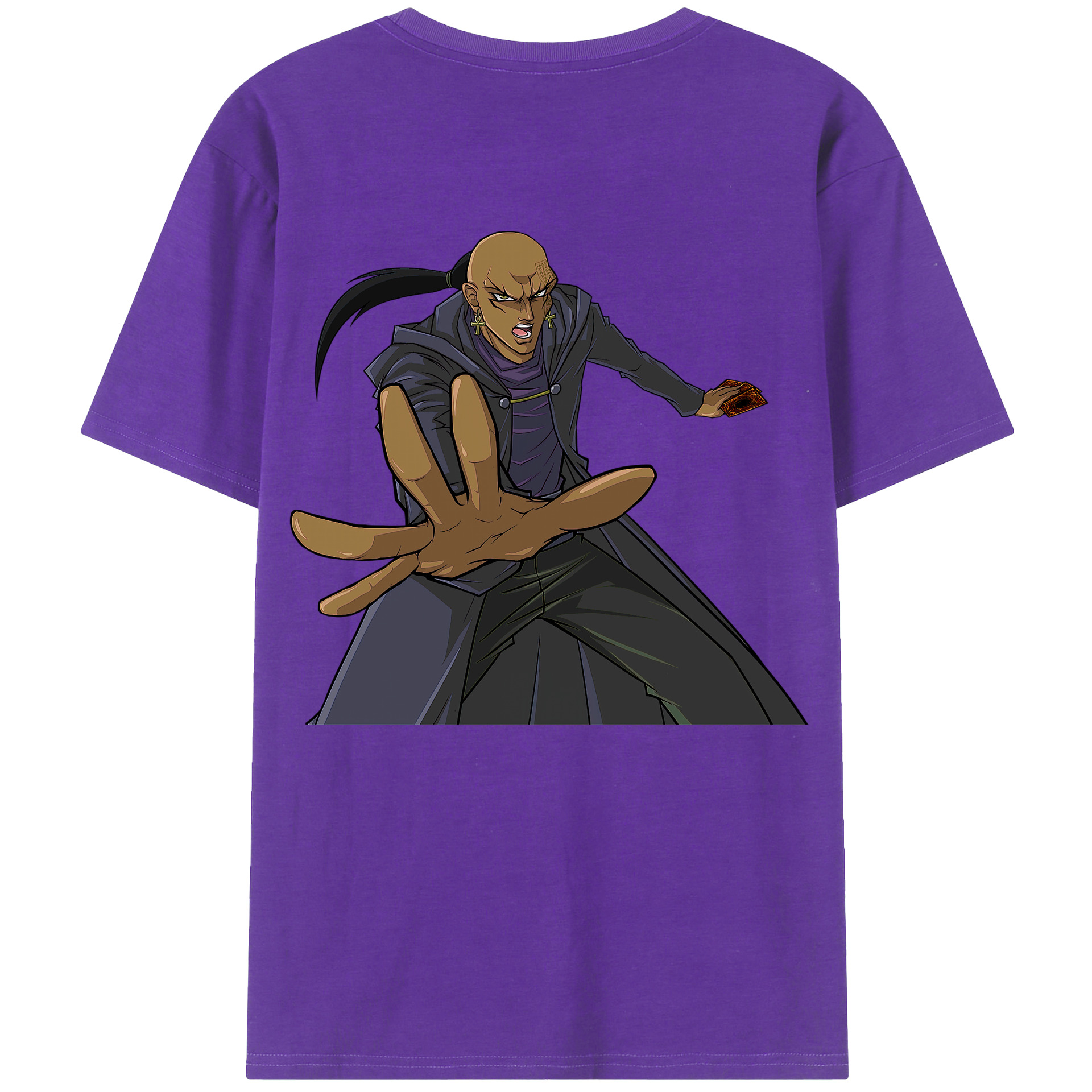 （画像用） 遊☆戯☆王 Yu-Gi-Oh! 綿100％ メンズ半袖Tシャツ（バックプリント） 通気性