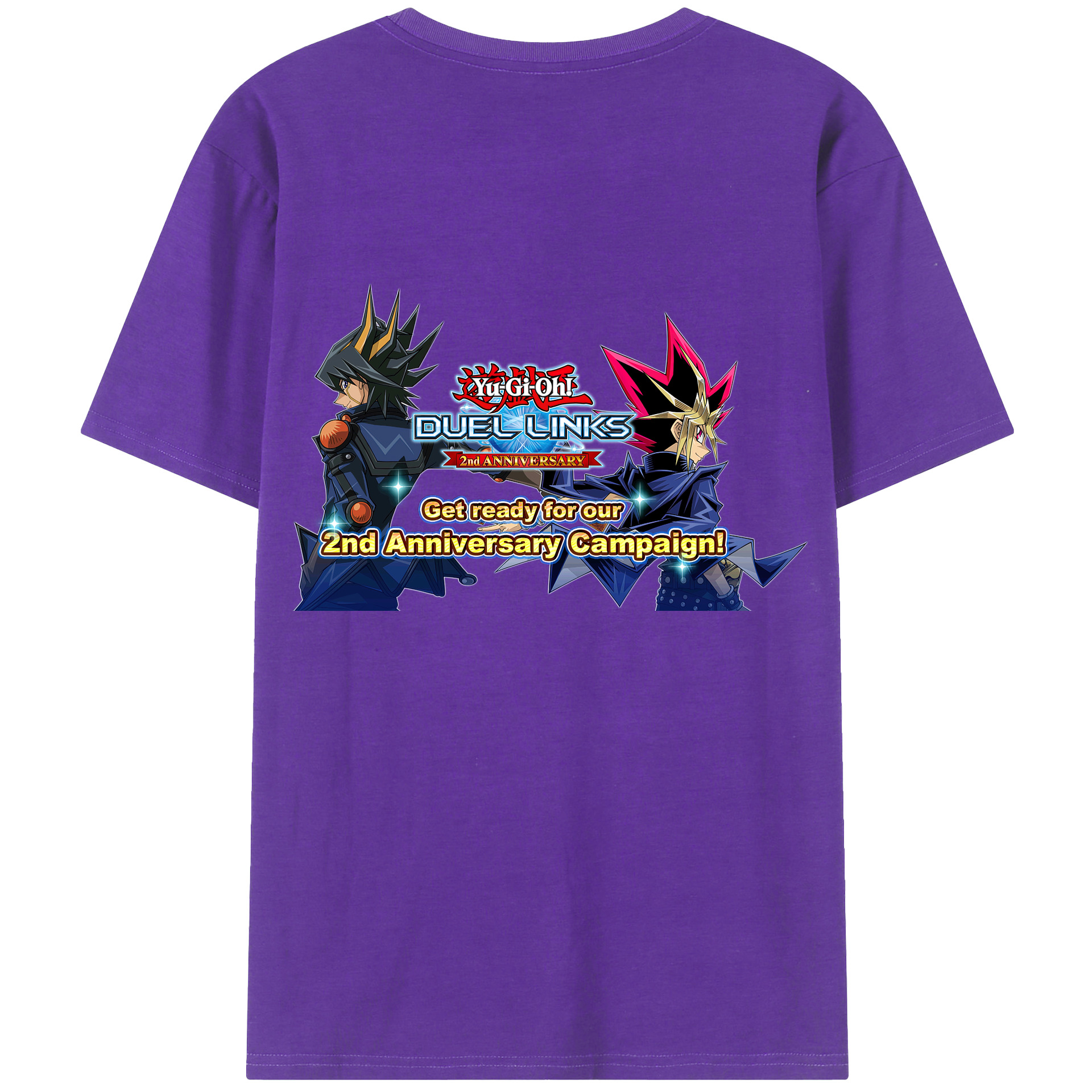 （画像用） 遊☆戯☆王 Yu-Gi-Oh! 綿100％ メンズ半袖Tシャツ（バックプリント） 通気性