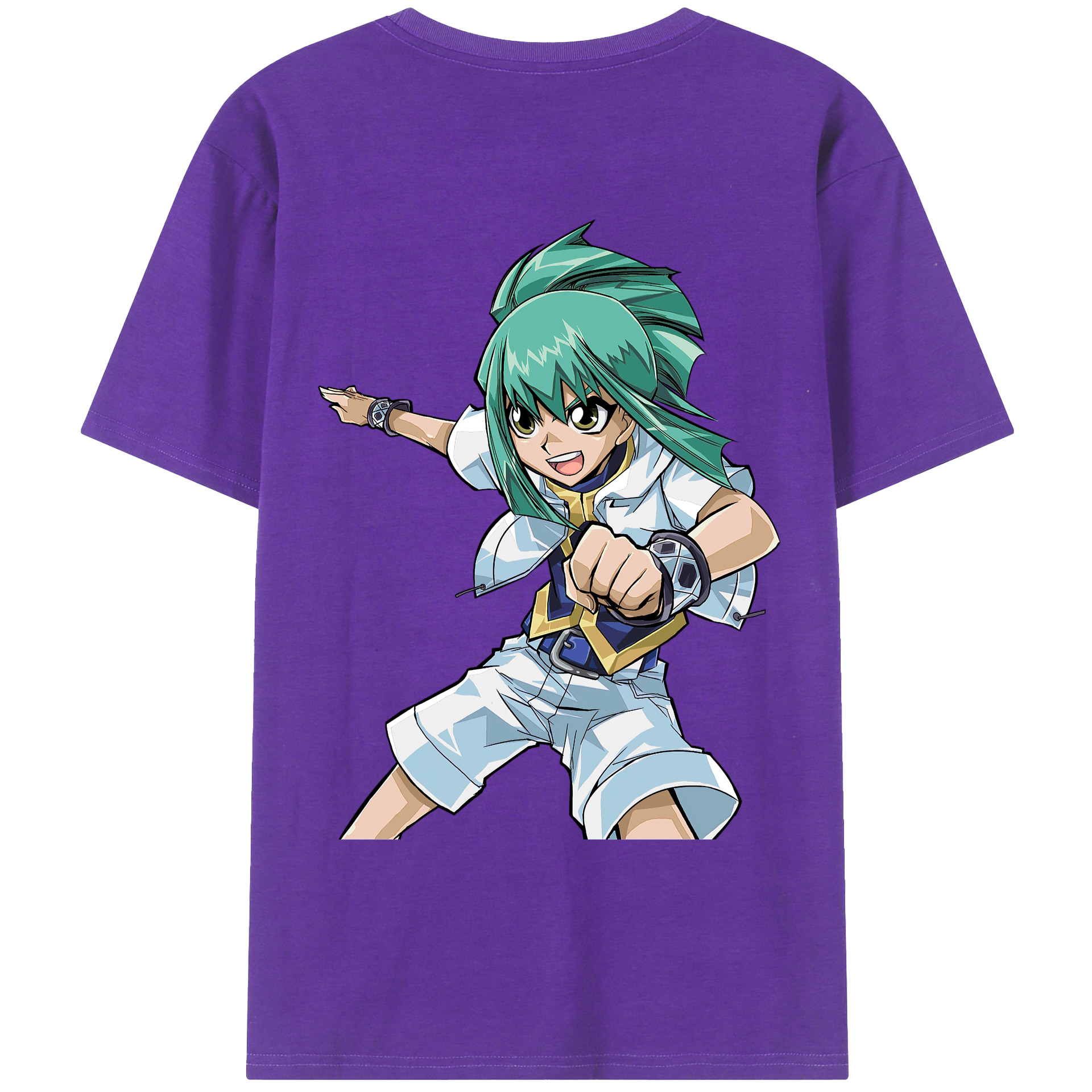 （画像用） 遊☆戯☆王 Yu-Gi-Oh! 綿100％ メンズ半袖Tシャツ（バックプリント） 通気性