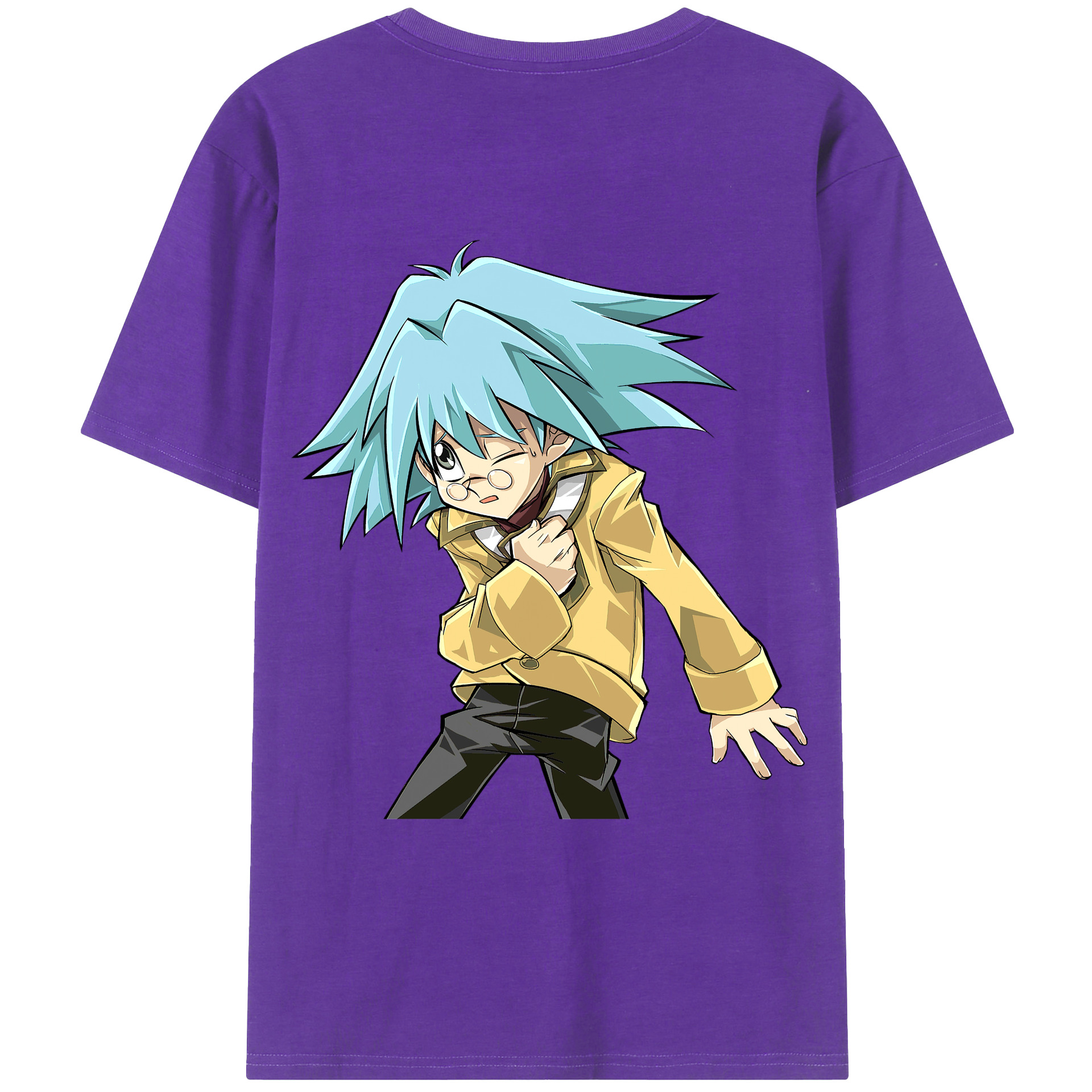 （画像用） 遊☆戯☆王 Yu-Gi-Oh! 綿100％ メンズ半袖Tシャツ（バックプリント） 通気性