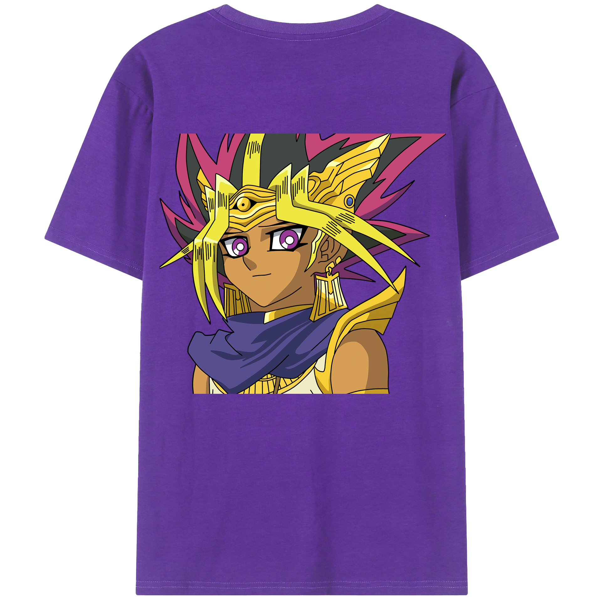 （画像用） 遊☆戯☆王 Yu-Gi-Oh! 綿100％ メンズ半袖Tシャツ（バックプリント） 通気性