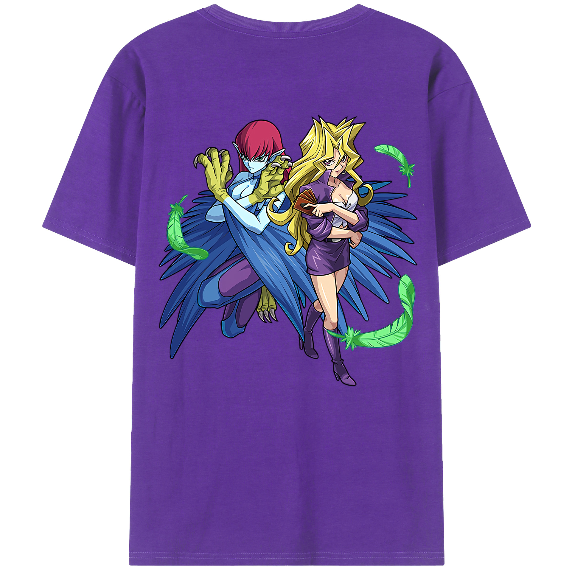 （画像用） 遊☆戯☆王 Yu-Gi-Oh! 綿100％ メンズ半袖Tシャツ（バックプリント） 通気性