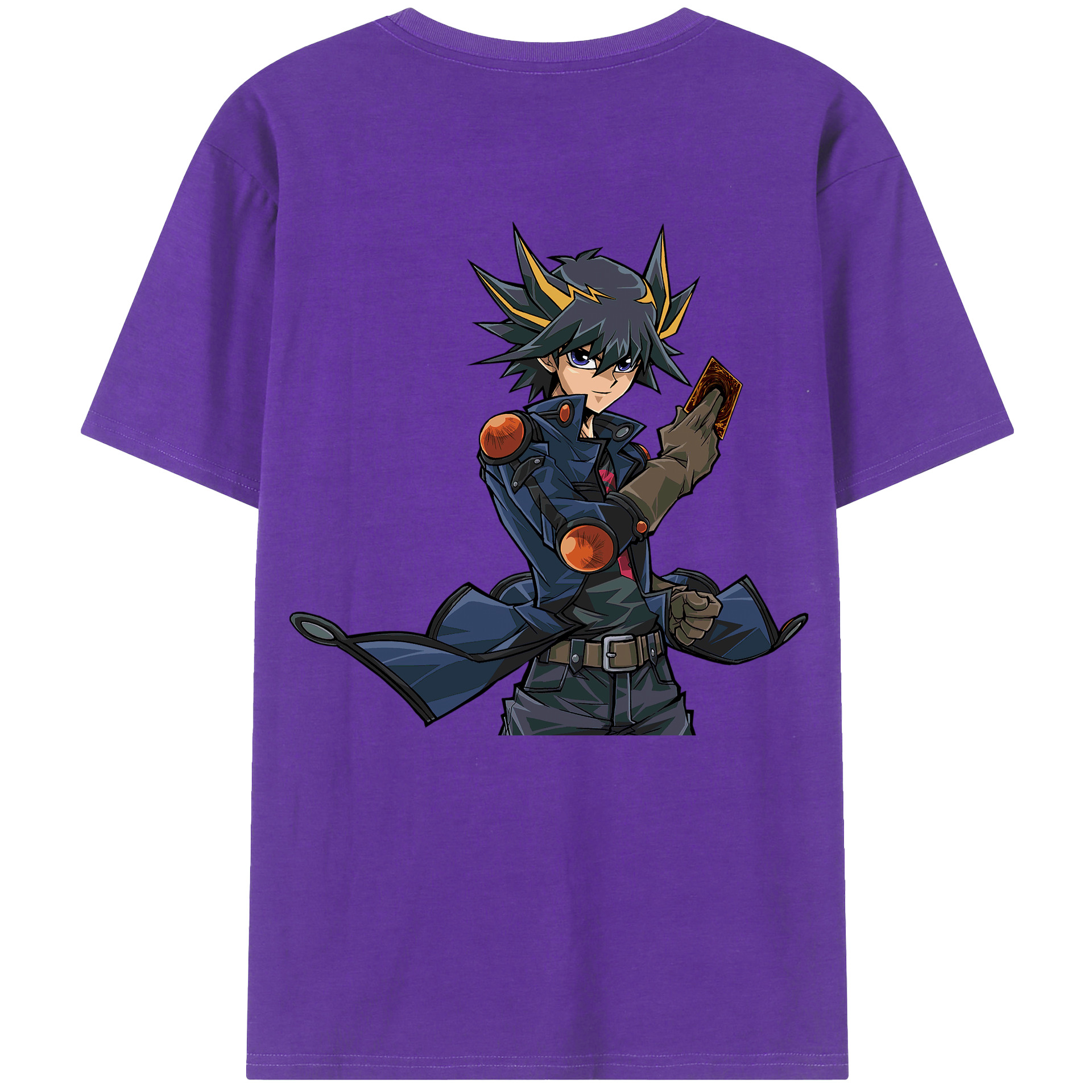 （画像用） 遊☆戯☆王 Yu-Gi-Oh! 綿100％ メンズ半袖Tシャツ（バックプリント） 通気性