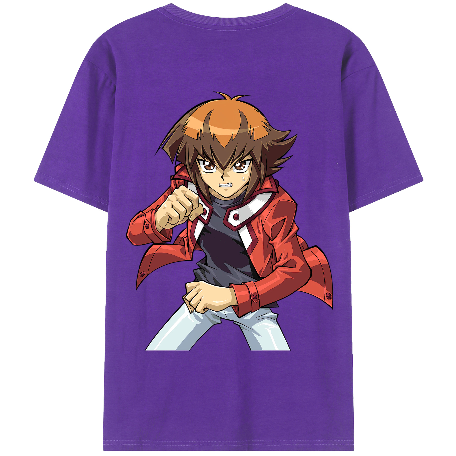 （画像用） 遊☆戯☆王 Yu-Gi-Oh! 綿100％ メンズ半袖Tシャツ（バックプリント） 通気性