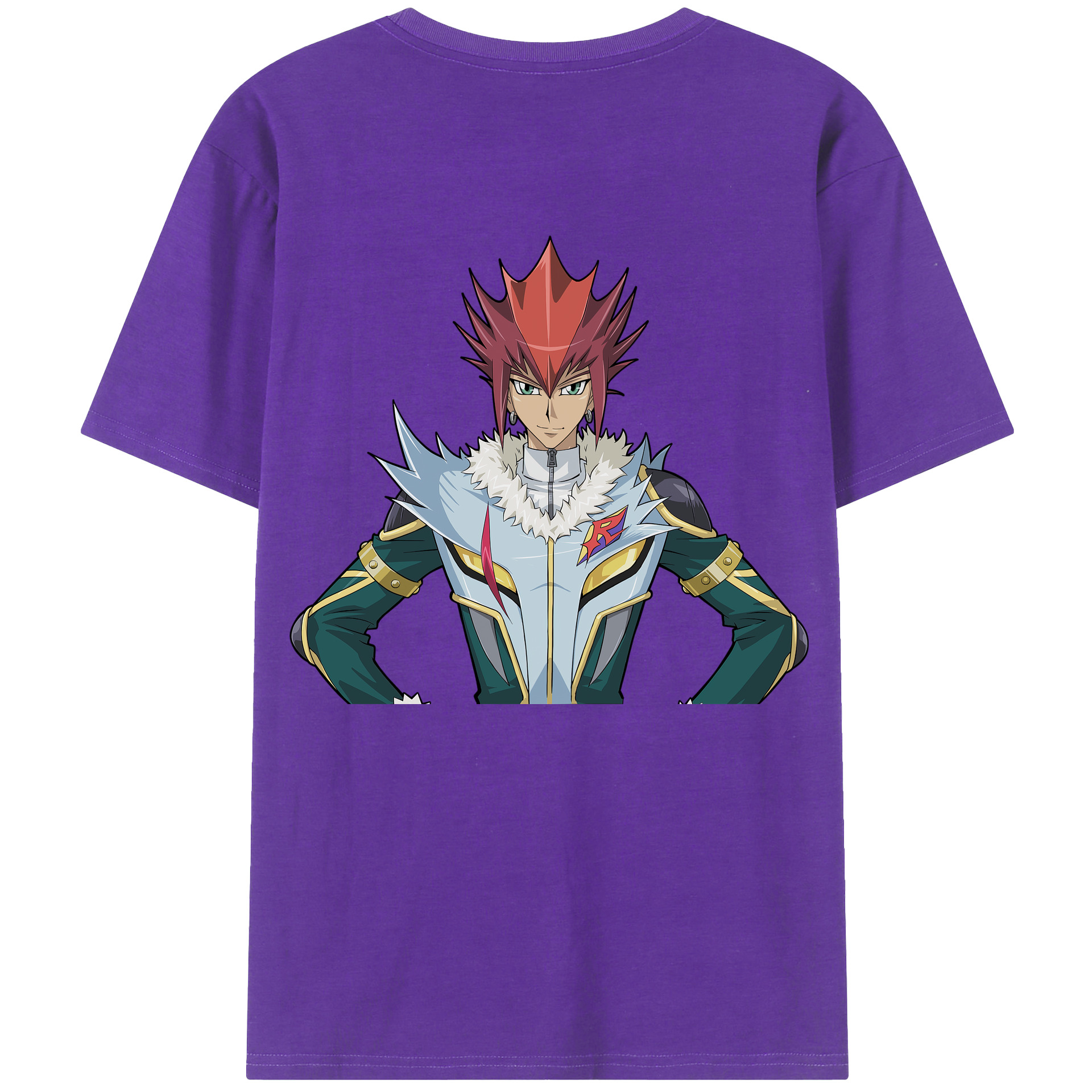 （画像用） 遊☆戯☆王 Yu-Gi-Oh! 綿100％ メンズ半袖Tシャツ（バックプリント） 通気性