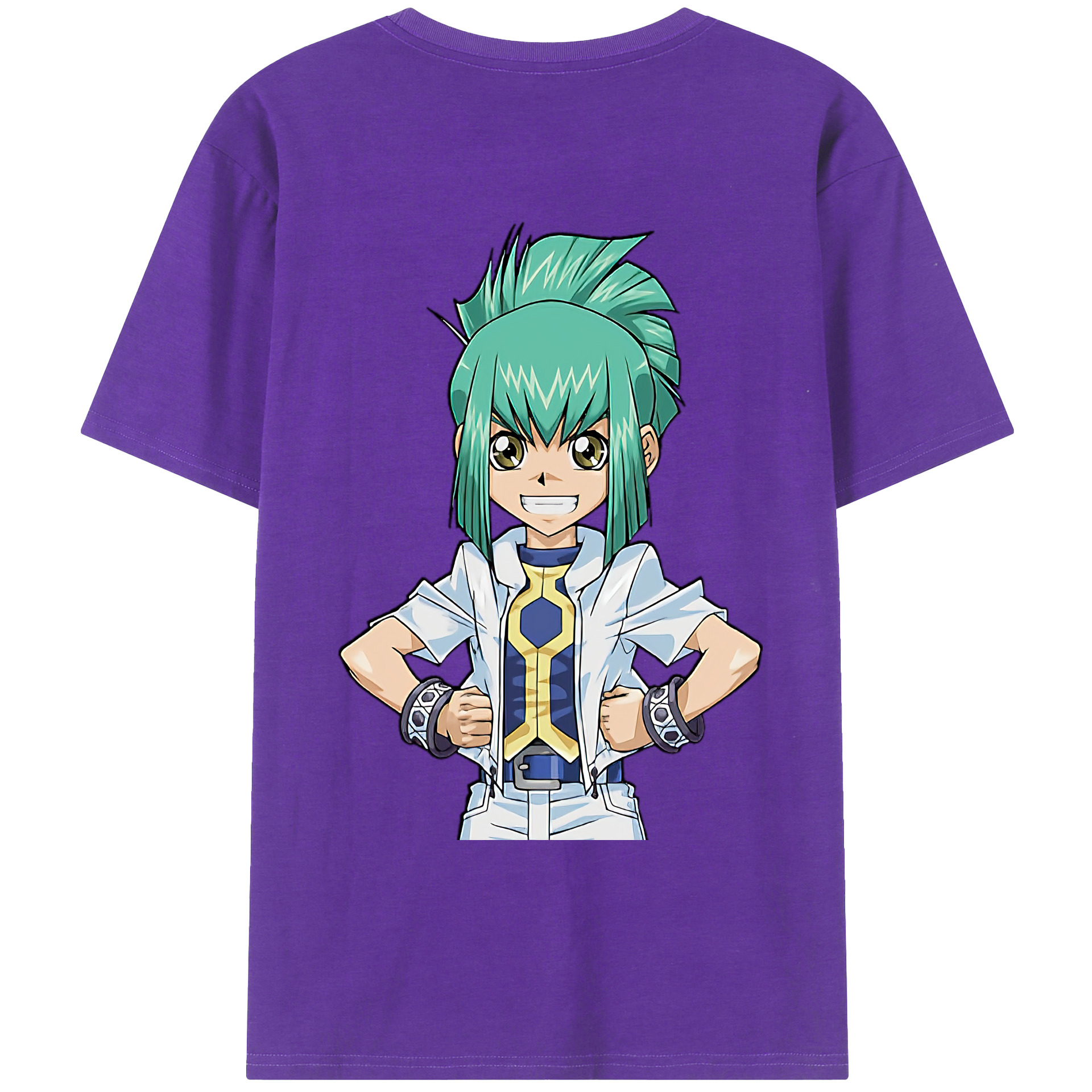 （画像用） 遊☆戯☆王 Yu-Gi-Oh! 綿100％ メンズ半袖Tシャツ（バックプリント） 通気性