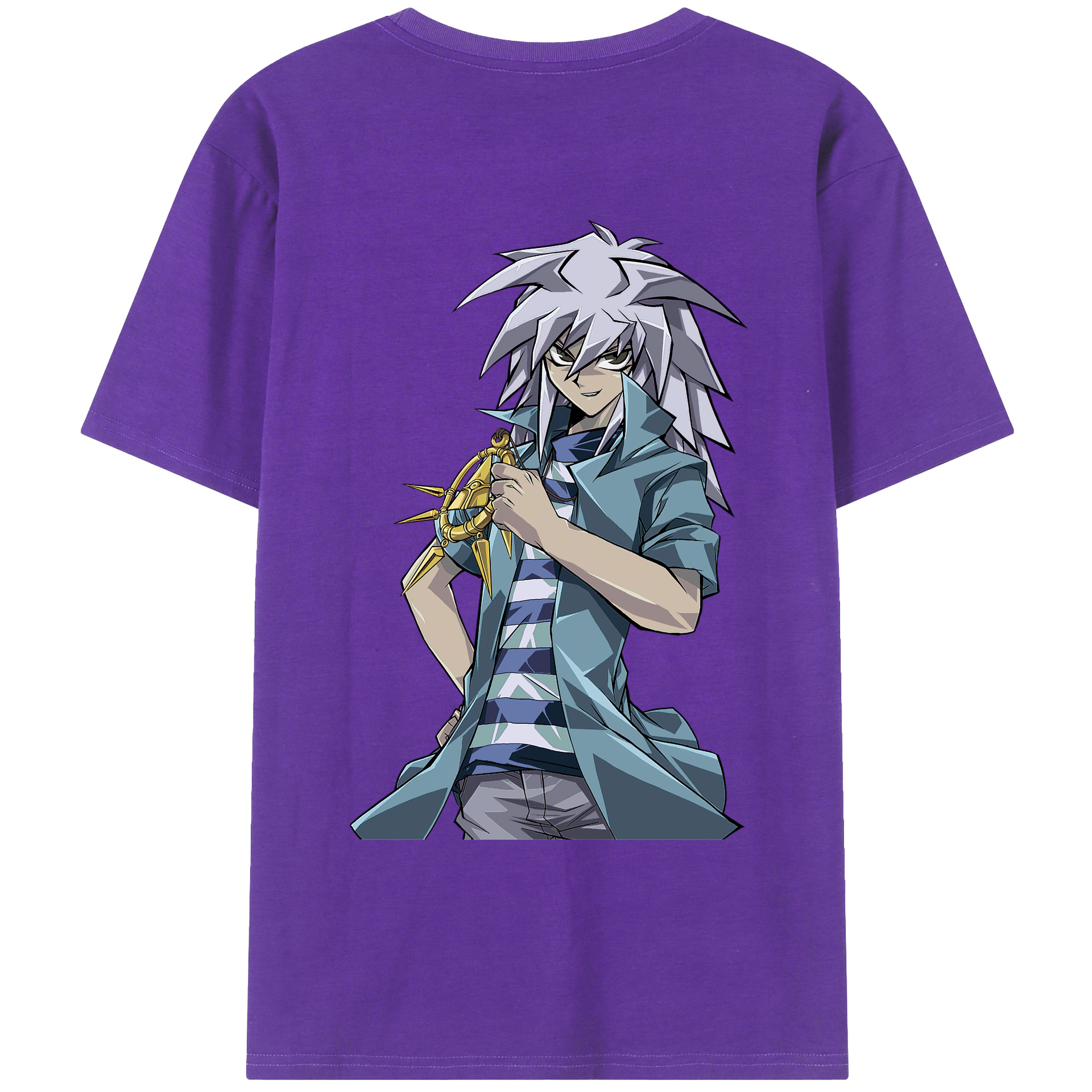 （画像用） 遊☆戯☆王 Yu-Gi-Oh! 綿100％ メンズ半袖Tシャツ（バックプリント） 通気性