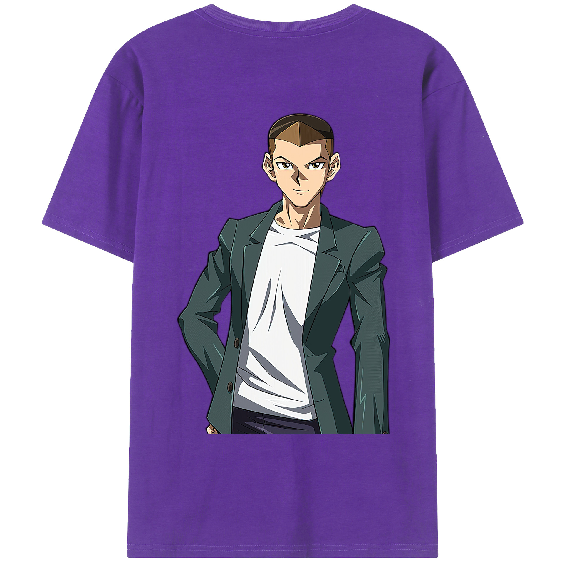 （画像用） 遊☆戯☆王 Yu-Gi-Oh! 綿100％ メンズ半袖Tシャツ（バックプリント） 通気性