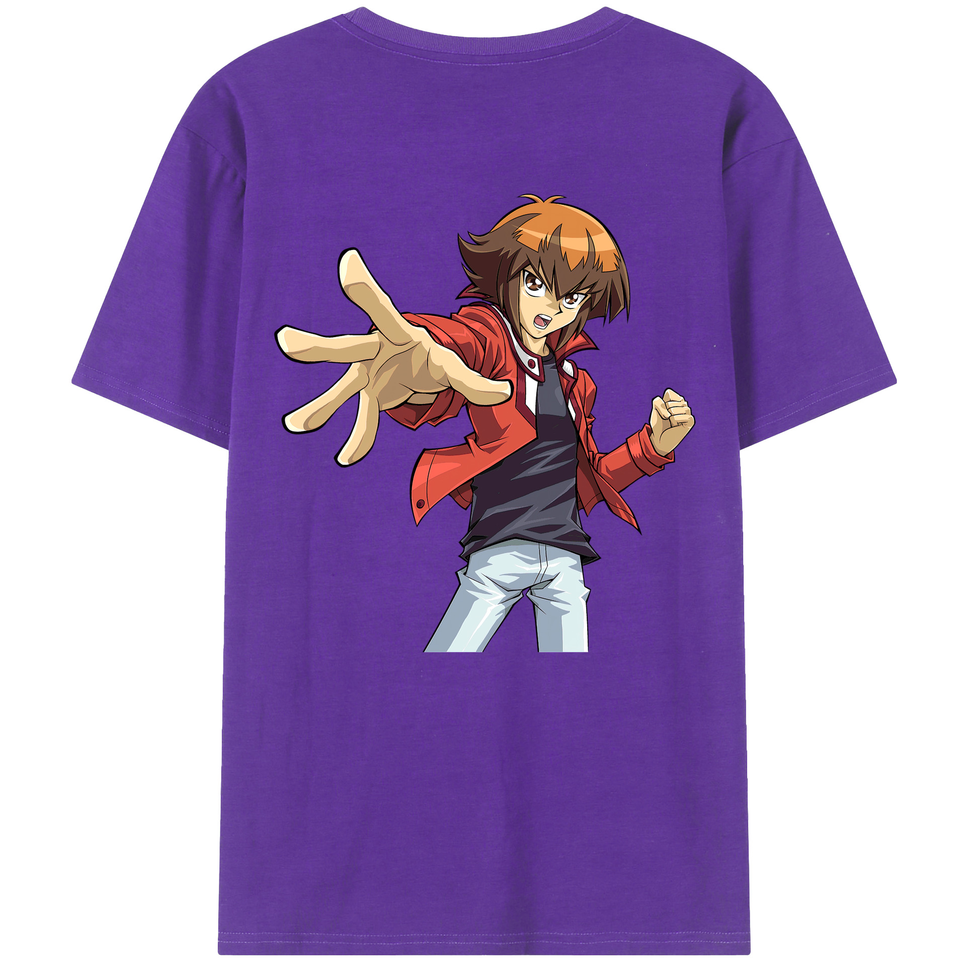（画像用） 遊☆戯☆王 Yu-Gi-Oh! 綿100％ メンズ半袖Tシャツ（バックプリント） 通気性