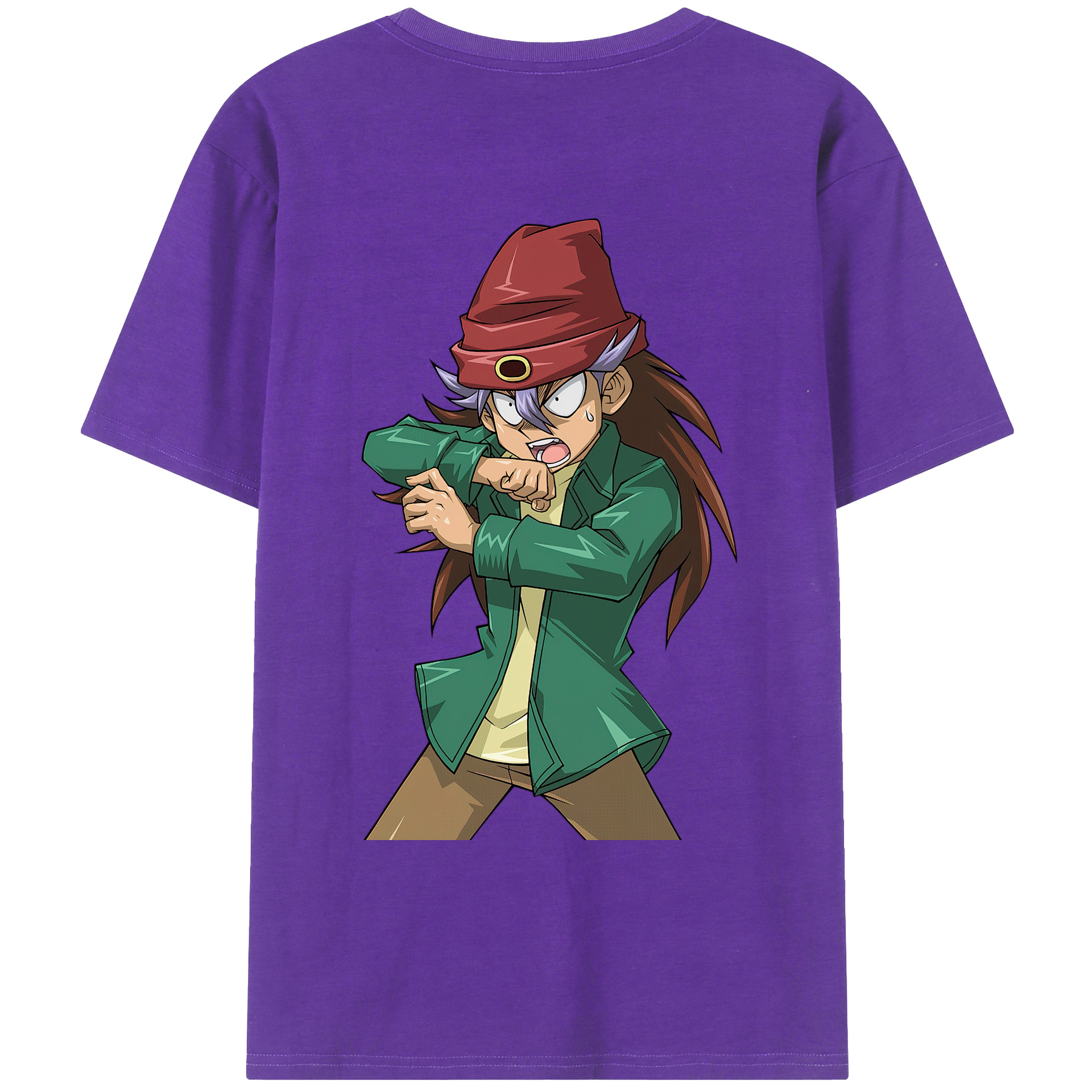 （画像用） 遊☆戯☆王 Yu-Gi-Oh! 綿100％ メンズ半袖Tシャツ（バックプリント） 通気性