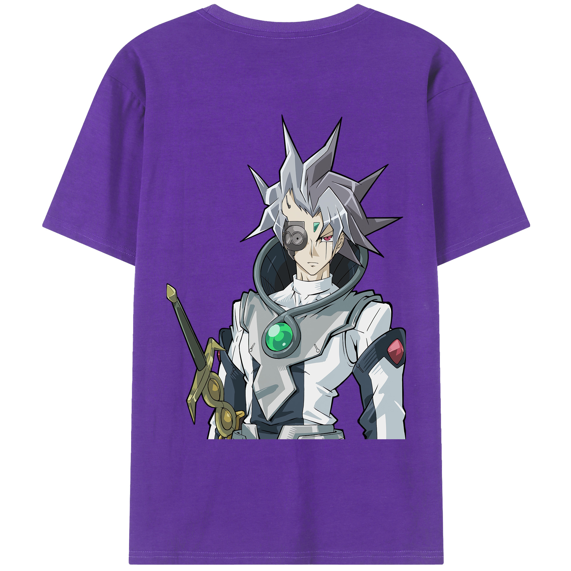 （画像用） 遊☆戯☆王 Yu-Gi-Oh! 綿100％ メンズ半袖Tシャツ（バックプリント） 通気性