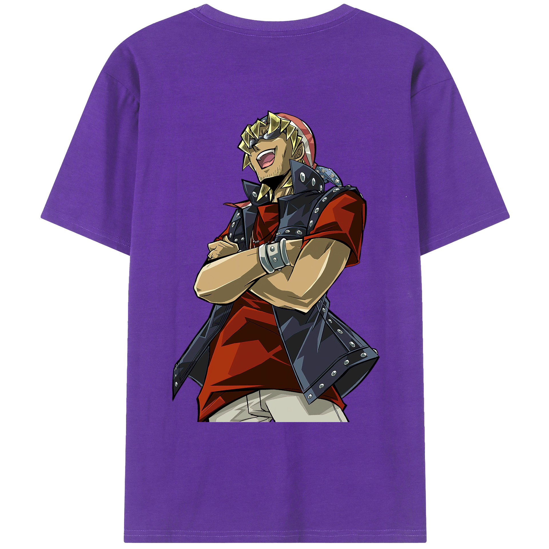 （画像用） 遊☆戯☆王 Yu-Gi-Oh! 綿100％ メンズ半袖Tシャツ（バックプリント） 通気性