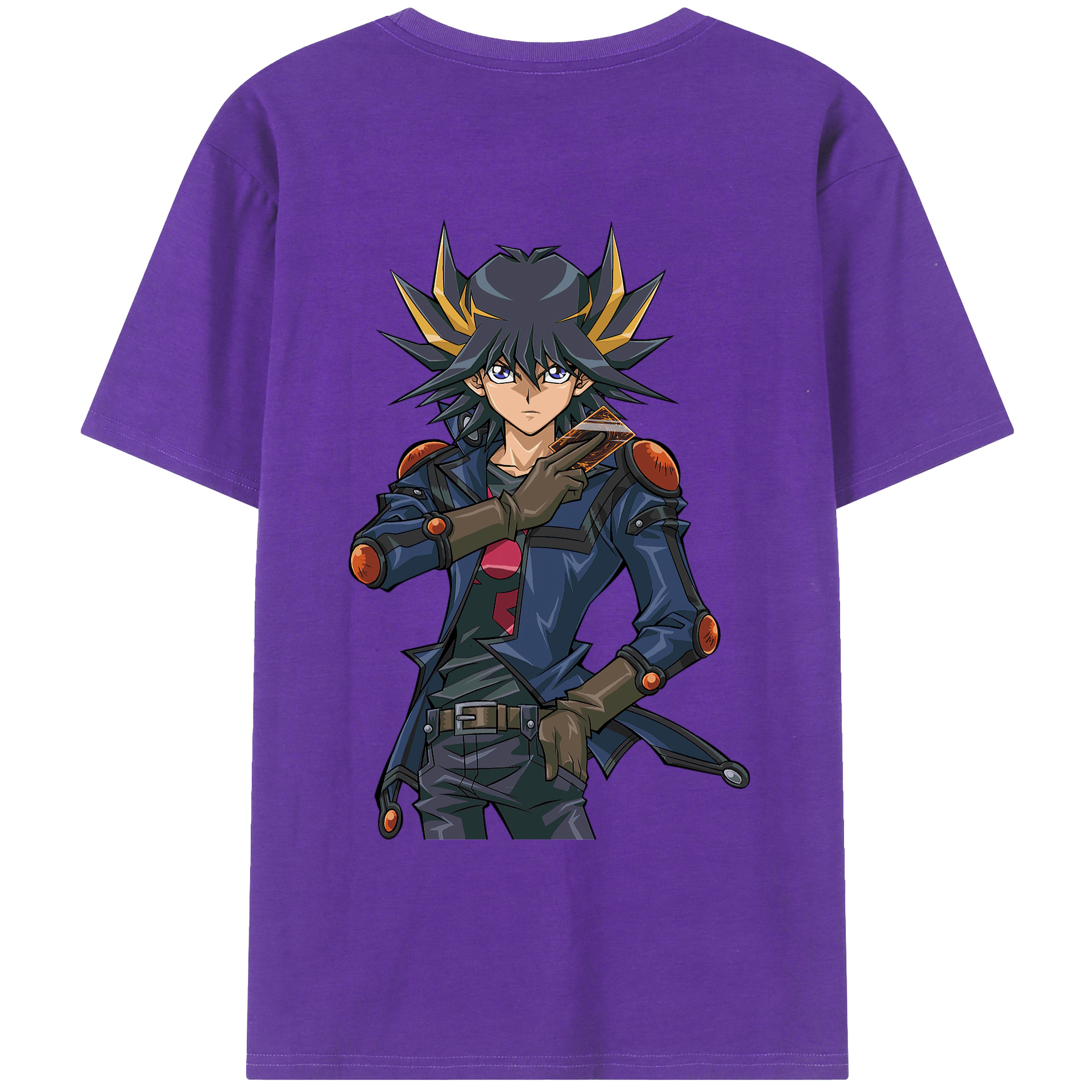 （画像用） 遊☆戯☆王 Yu-Gi-Oh! 綿100％ メンズ半袖Tシャツ（バックプリント） 通気性