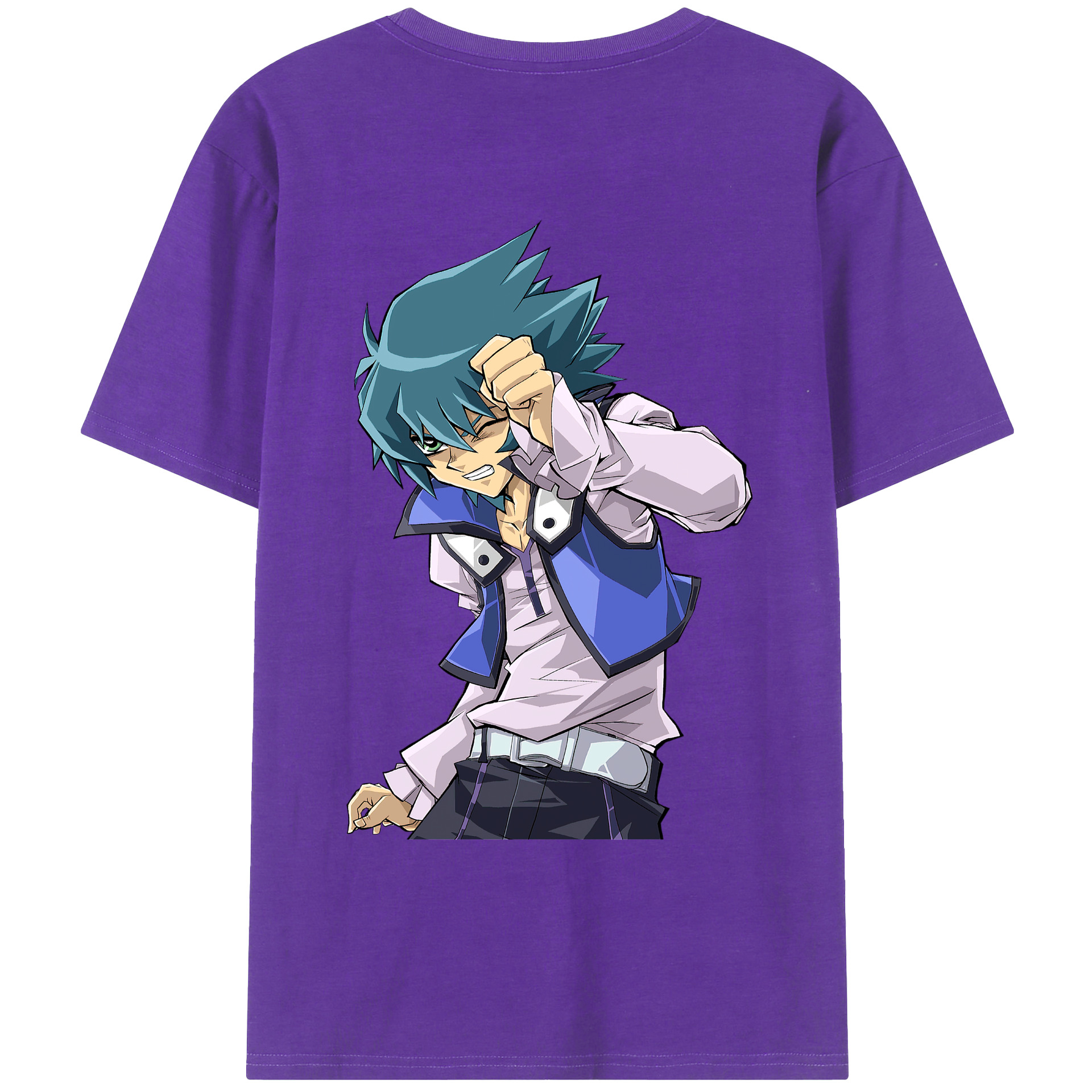 （画像用） 遊☆戯☆王 Yu-Gi-Oh! 綿100％ メンズ半袖Tシャツ（バックプリント） 通気性