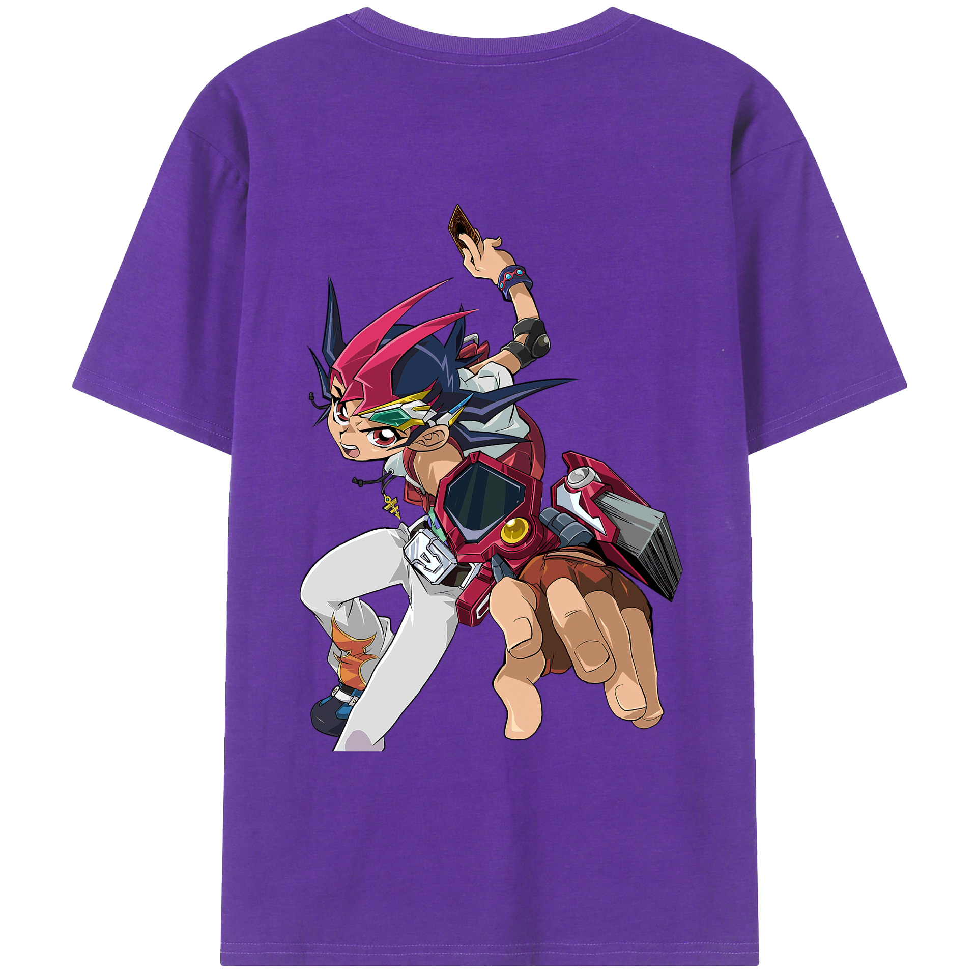 （画像用） 遊☆戯☆王 Yu-Gi-Oh! 綿100％ メンズ半袖Tシャツ（バックプリント） 通気性