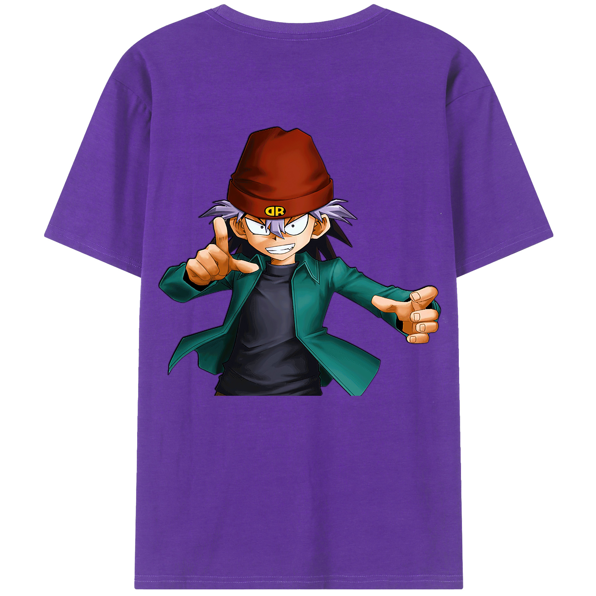 （画像用） 遊☆戯☆王 Yu-Gi-Oh! 綿100％ メンズ半袖Tシャツ（バックプリント） 通気性