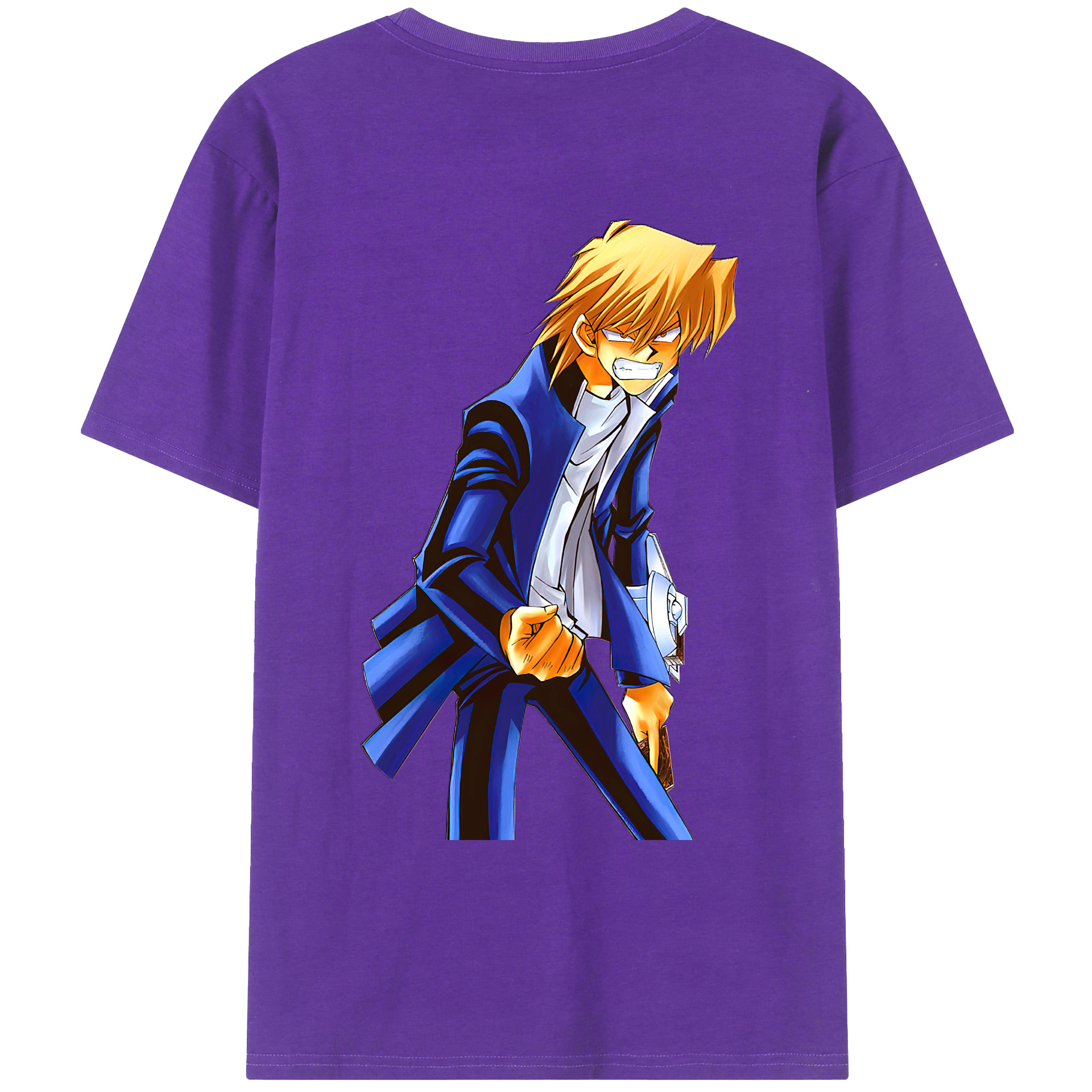 （画像用） 遊☆戯☆王 Yu-Gi-Oh! 綿100％ メンズ半袖Tシャツ（バックプリント） 通気性