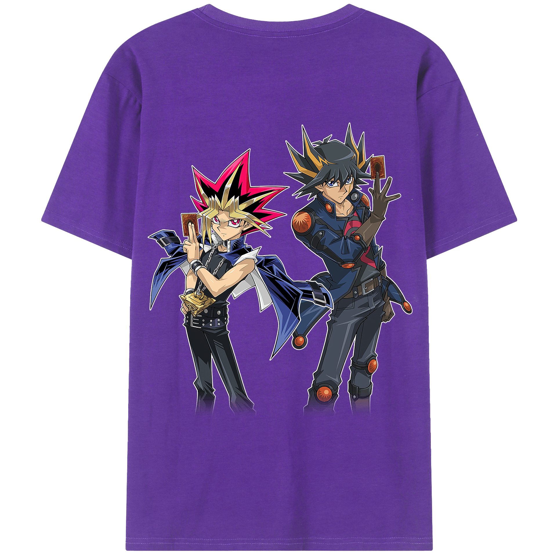 （画像用） 遊☆戯☆王 Yu-Gi-Oh! 綿100％ メンズ半袖Tシャツ（バックプリント） 通気性