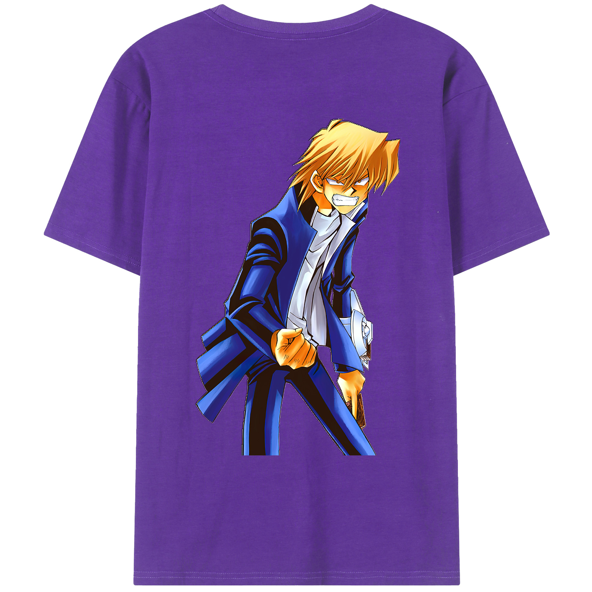 （画像用） 遊☆戯☆王 Yu-Gi-Oh! 綿100％ メンズ半袖Tシャツ（バックプリント） 通気性