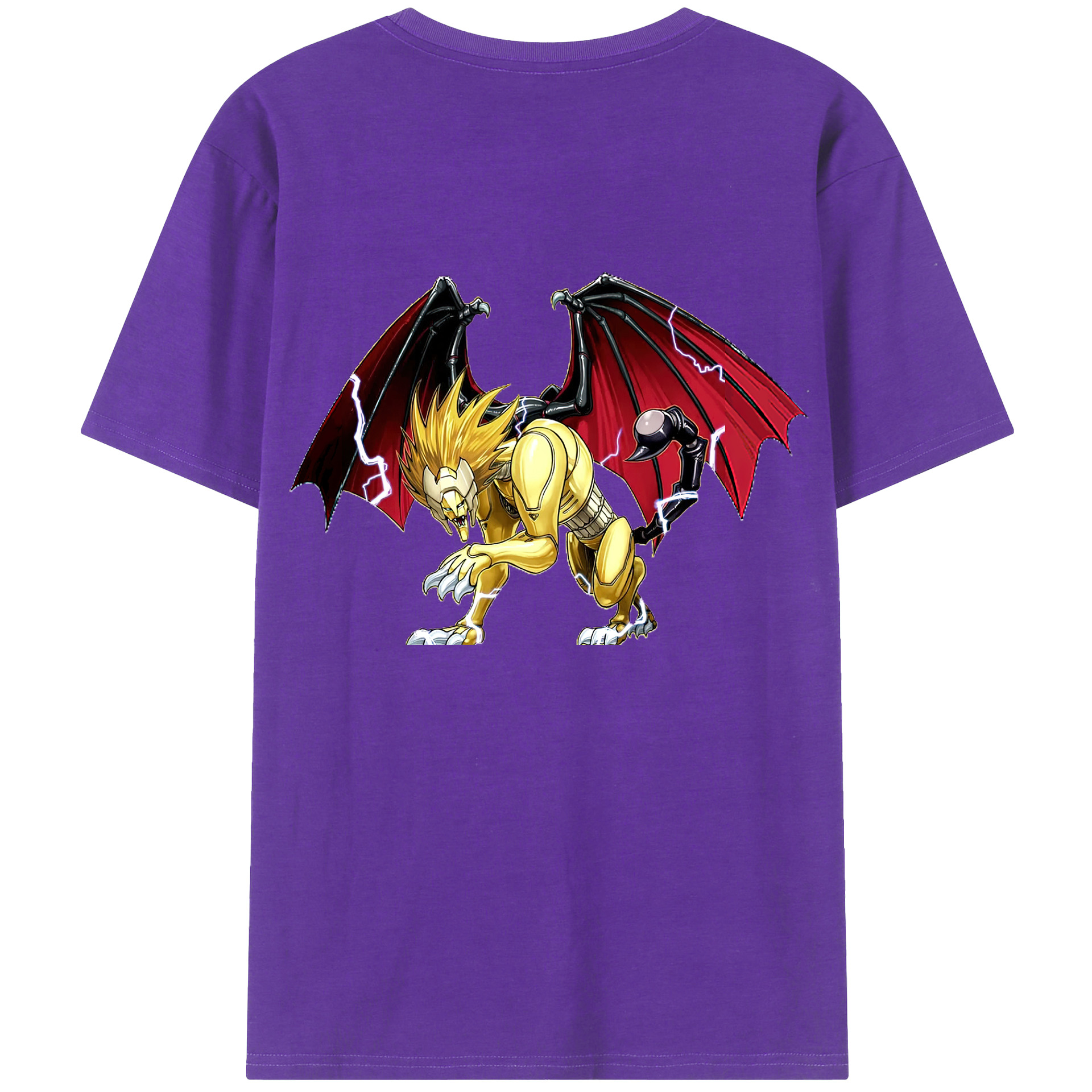 （画像用） 遊☆戯☆王 Yu-Gi-Oh! 綿100％ メンズ半袖Tシャツ（バックプリント） 通気性