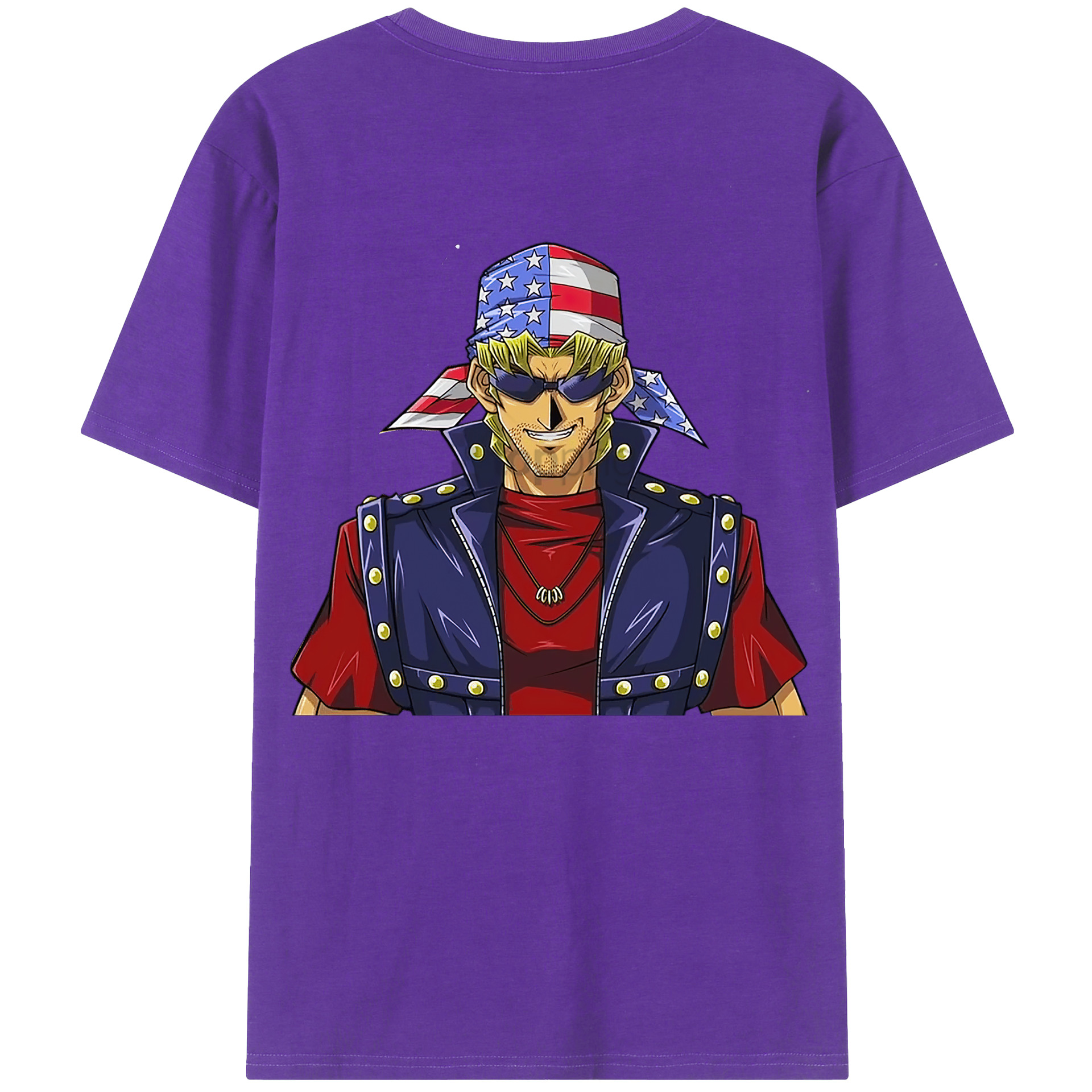 （画像用） 遊☆戯☆王 Yu-Gi-Oh! 綿100％ メンズ半袖Tシャツ（バックプリント） 通気性
