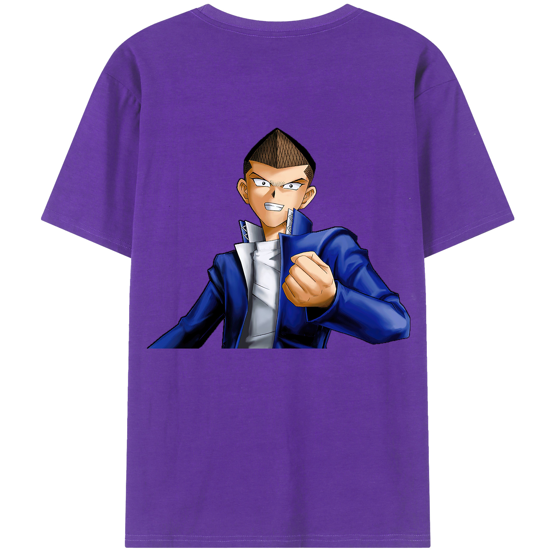 （画像用） 遊☆戯☆王 Yu-Gi-Oh! 綿100％ メンズ半袖Tシャツ（バックプリント） 通気性