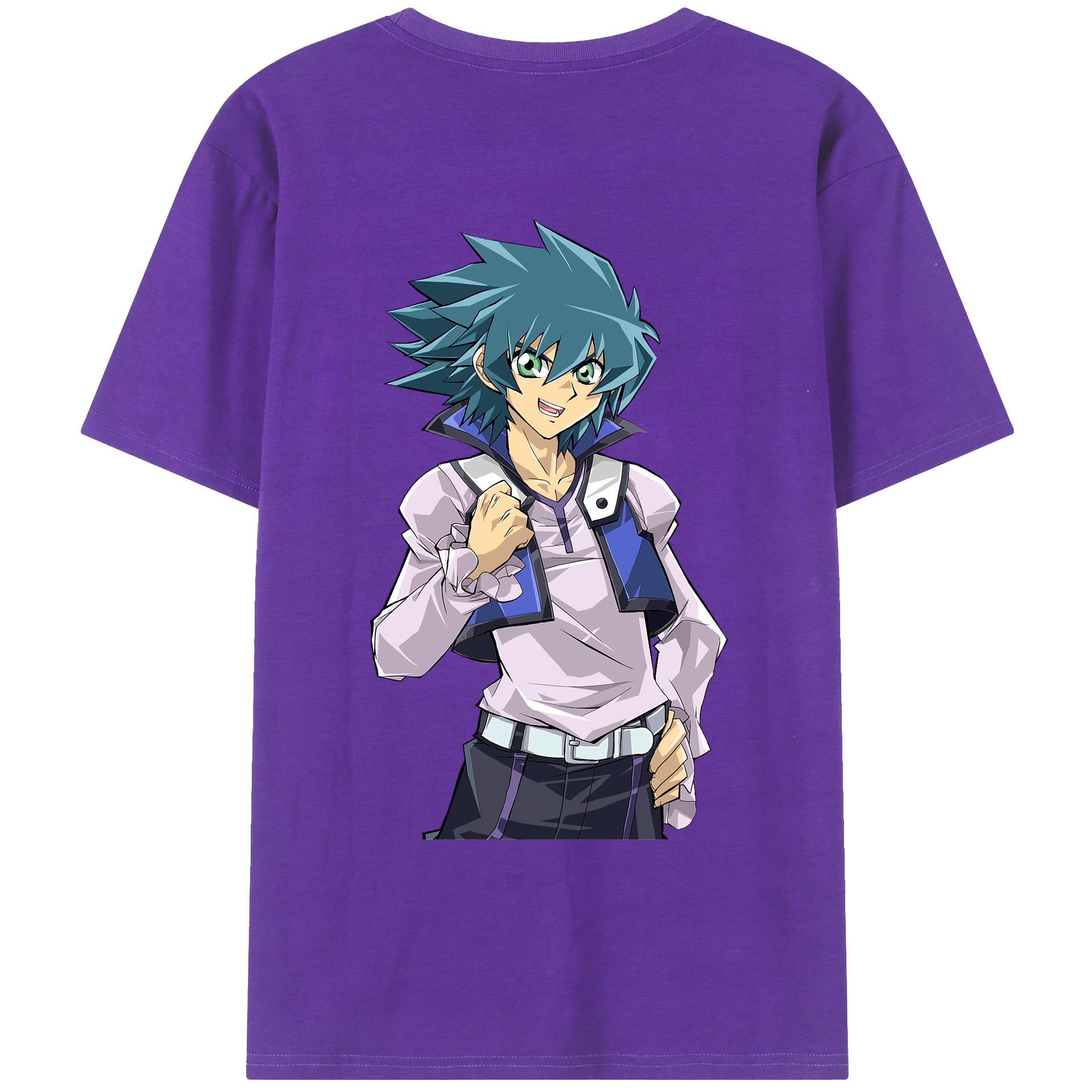 （画像用） 遊☆戯☆王 Yu-Gi-Oh! 綿100％ メンズ半袖Tシャツ（バックプリント） 通気性