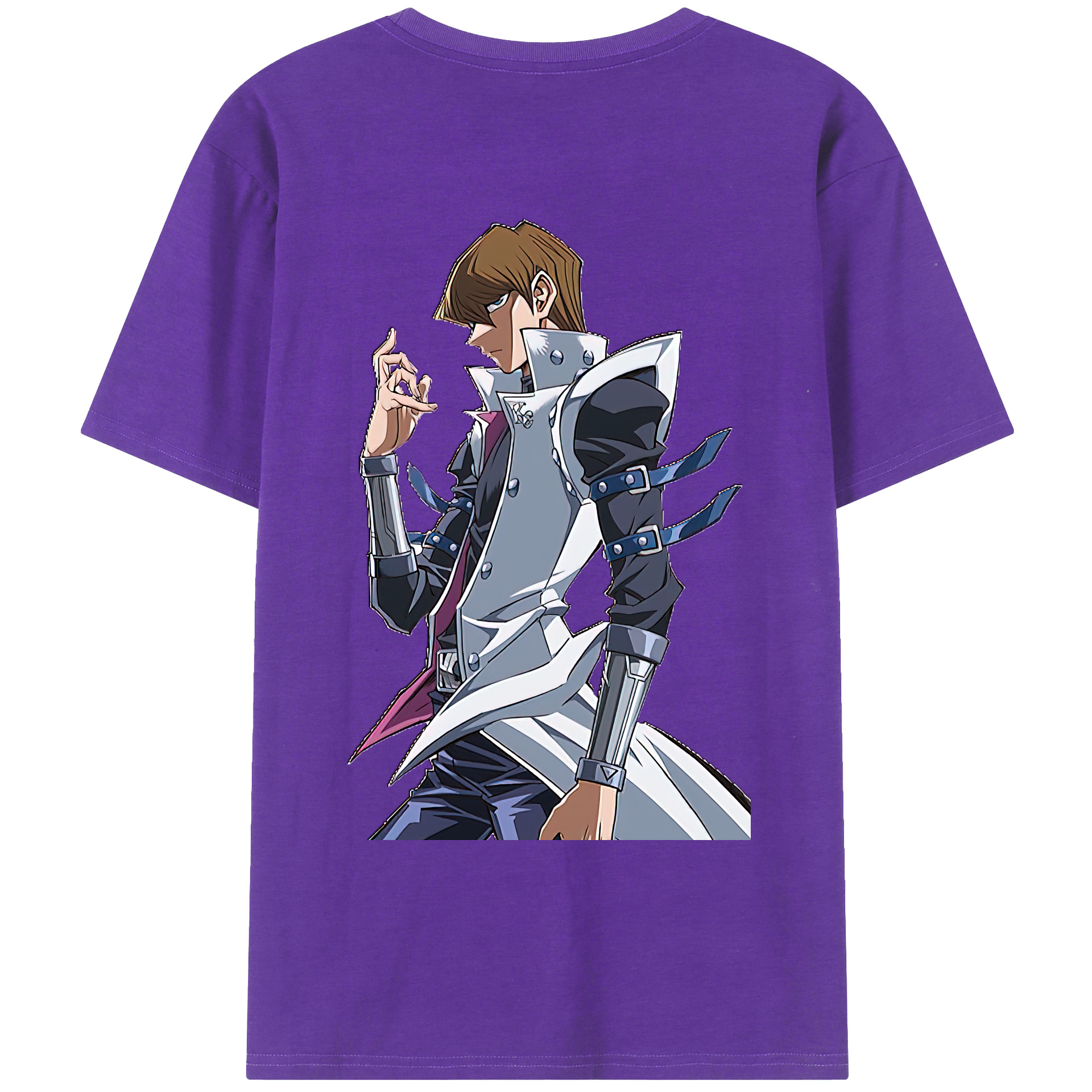 （画像用） 遊☆戯☆王 Yu-Gi-Oh! 綿100％ メンズ半袖Tシャツ（バックプリント） 通気性