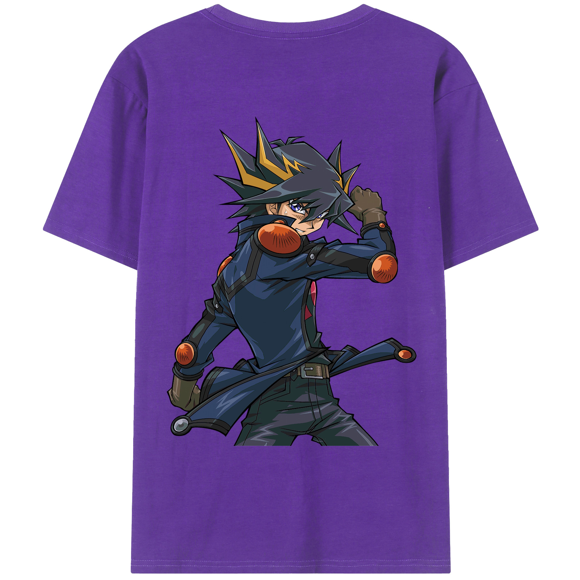 （画像用） 遊☆戯☆王 Yu-Gi-Oh! 綿100％ メンズ半袖Tシャツ（バックプリント） 通気性