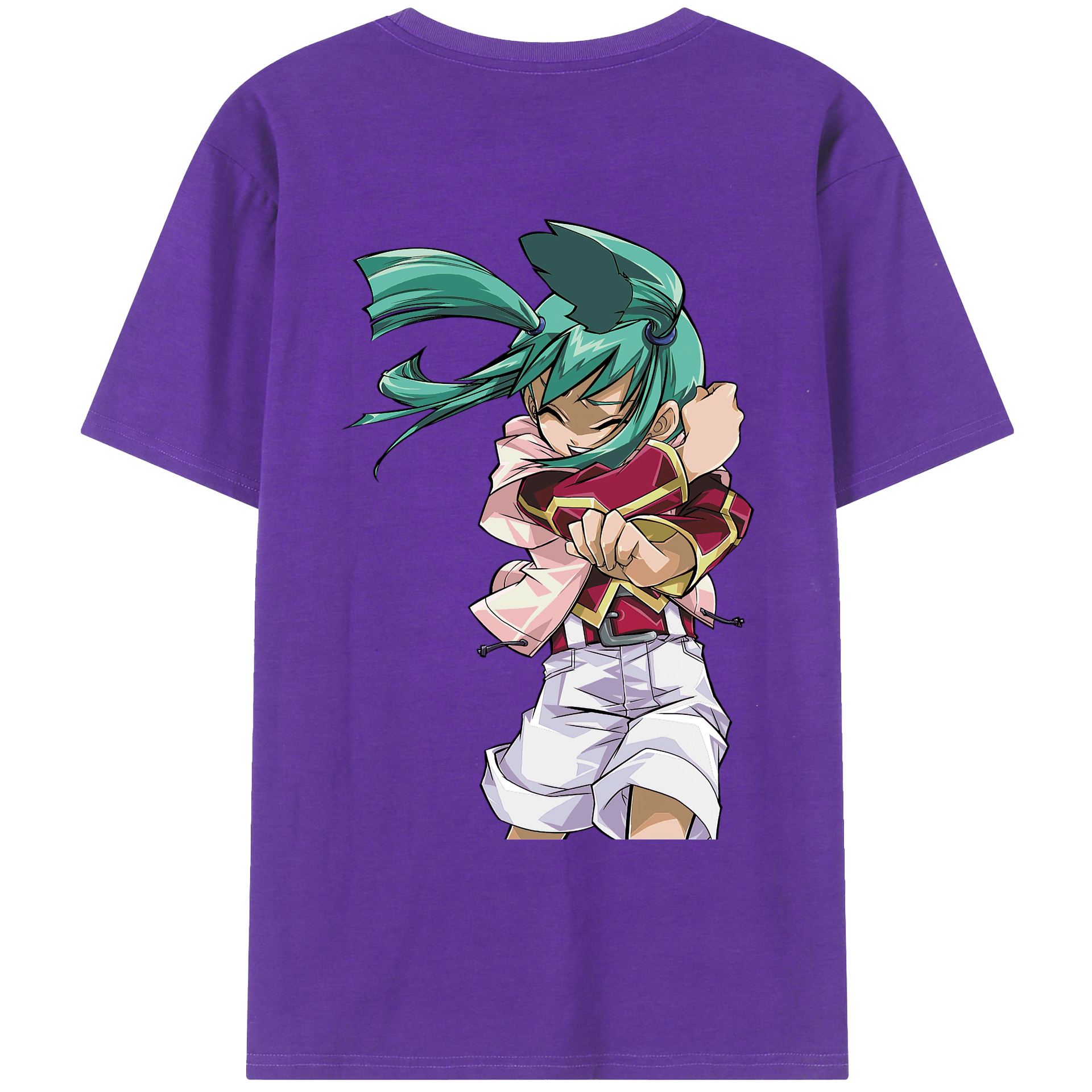 （画像用） 遊☆戯☆王 Yu-Gi-Oh! 綿100％ メンズ半袖Tシャツ（バックプリント） 通気性