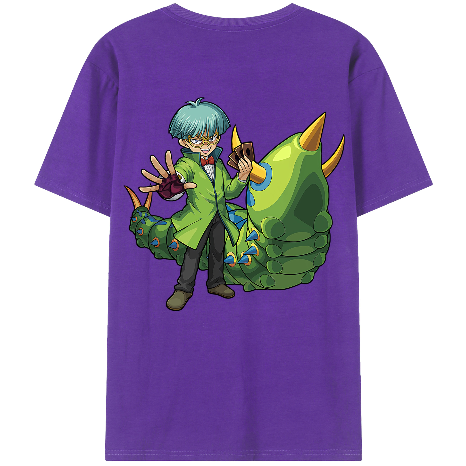 （画像用） 遊☆戯☆王 Yu-Gi-Oh! 綿100％ メンズ半袖Tシャツ（バックプリント） 通気性