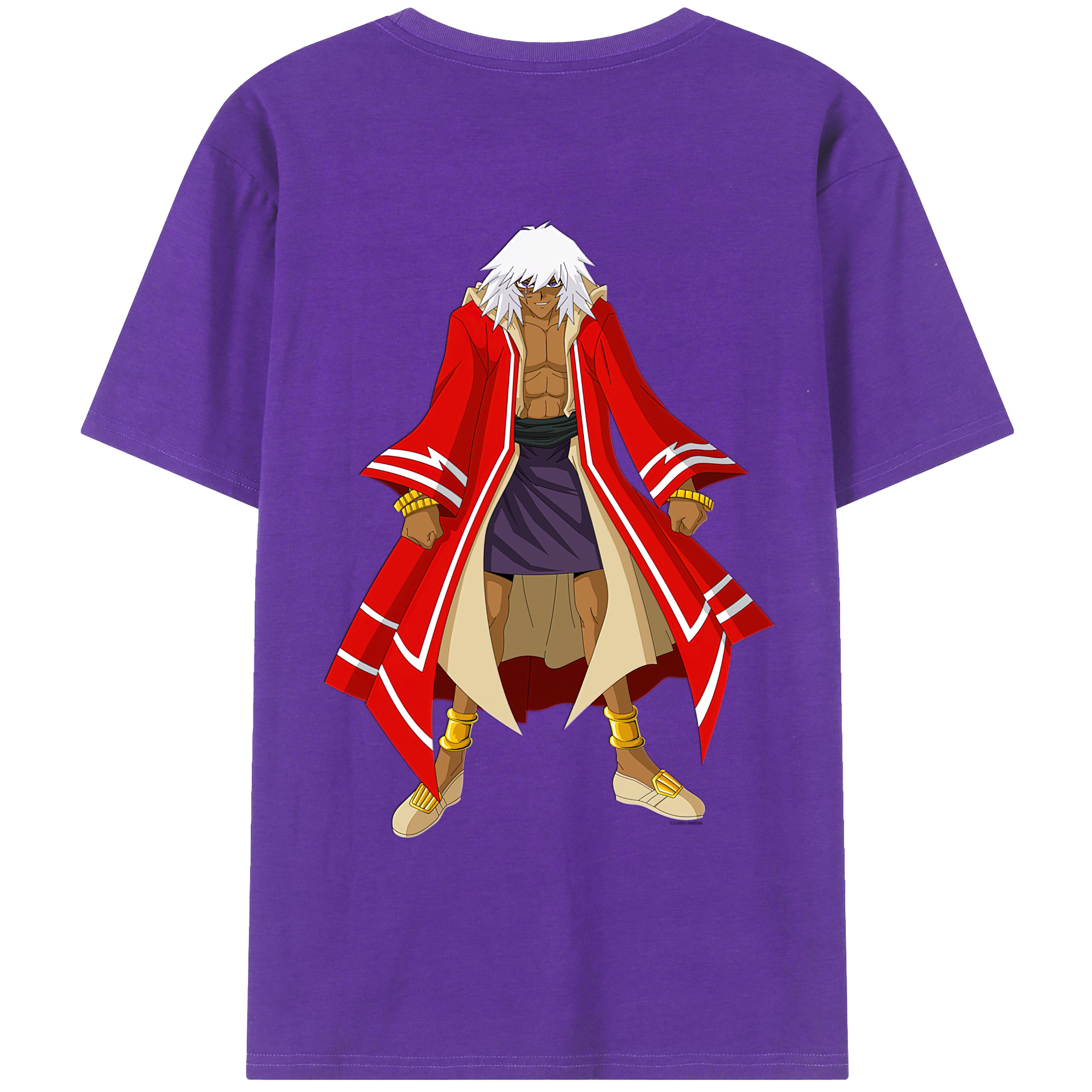 （画像用） 遊☆戯☆王 Yu-Gi-Oh! 綿100％ メンズ半袖Tシャツ（バックプリント） 通気性