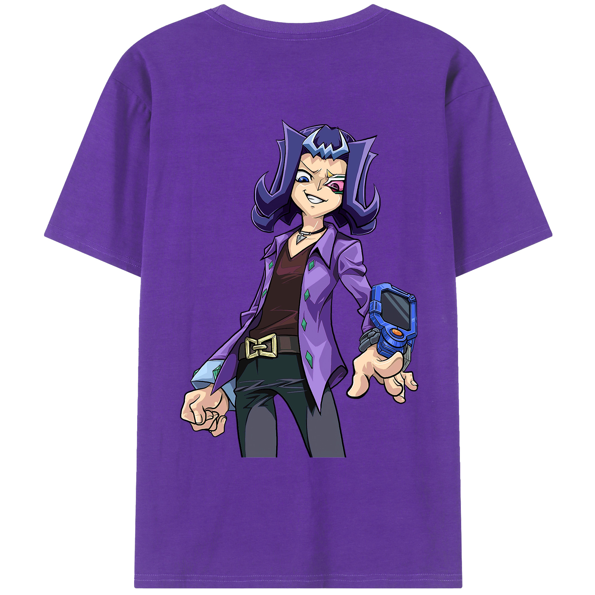 （画像用） 遊☆戯☆王 Yu-Gi-Oh! 綿100％ メンズ半袖Tシャツ（バックプリント） 通気性