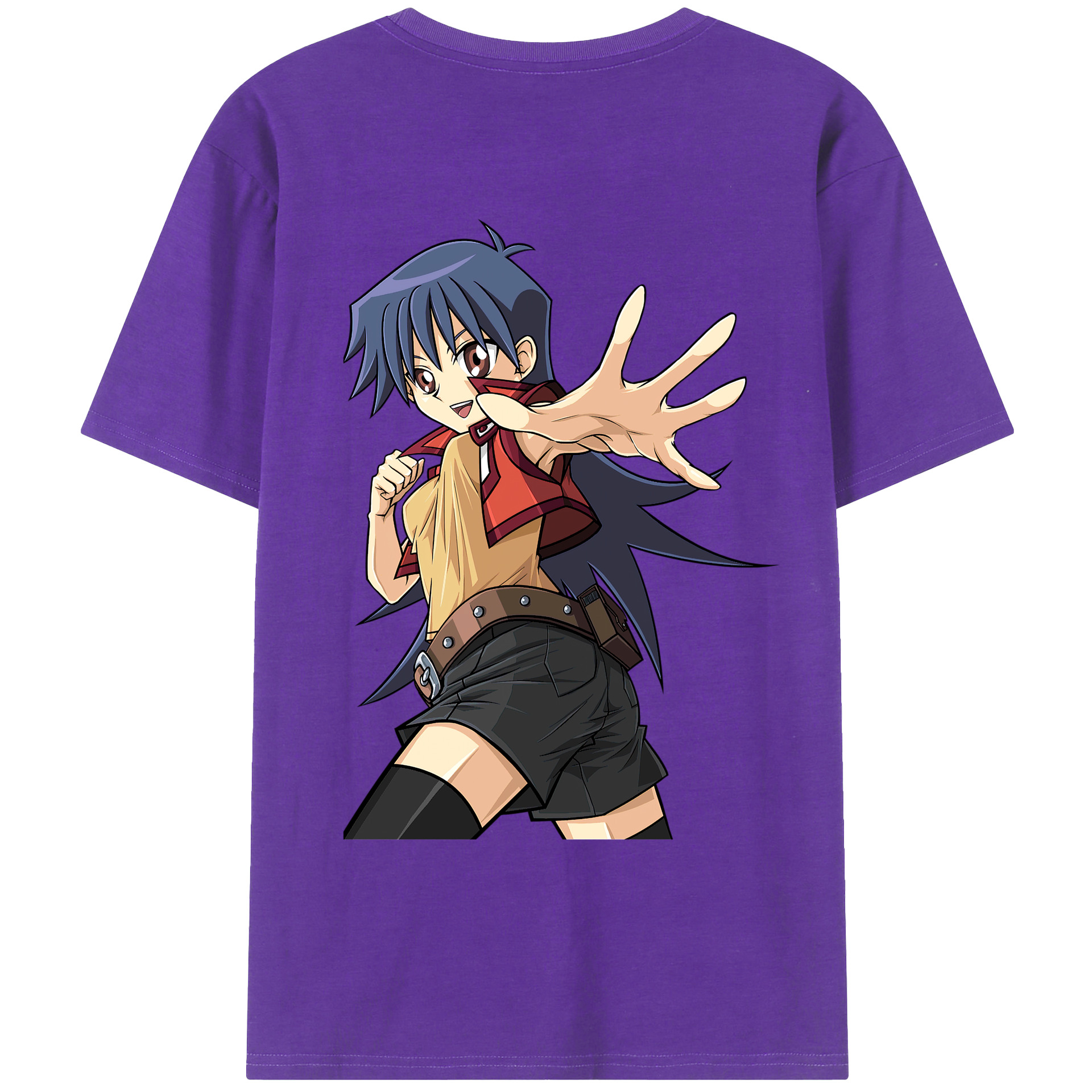 （画像用） 遊☆戯☆王 Yu-Gi-Oh! 綿100％ メンズ半袖Tシャツ（バックプリント） 通気性