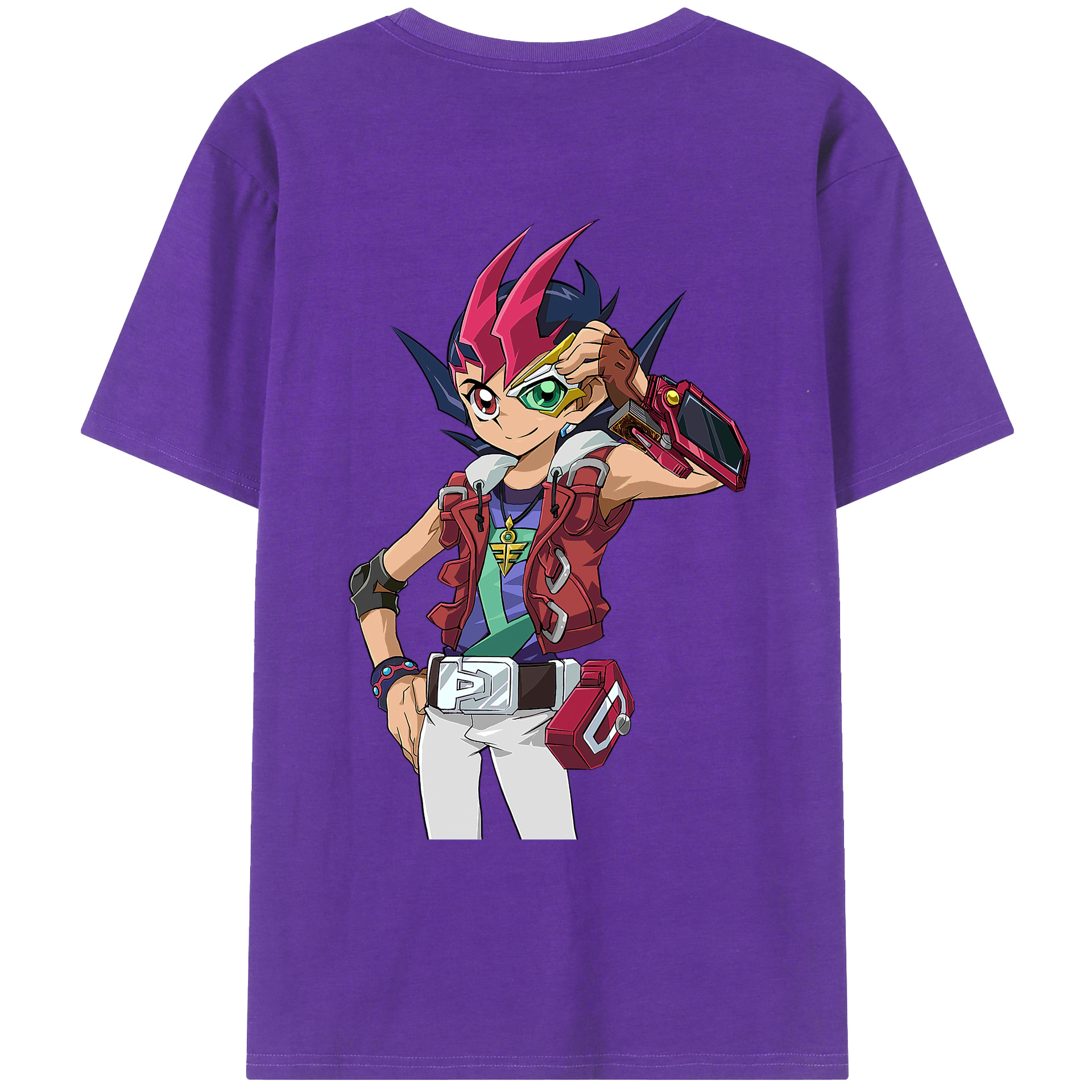 （画像用） 遊☆戯☆王 Yu-Gi-Oh! 綿100％ メンズ半袖Tシャツ（バックプリント） 通気性
