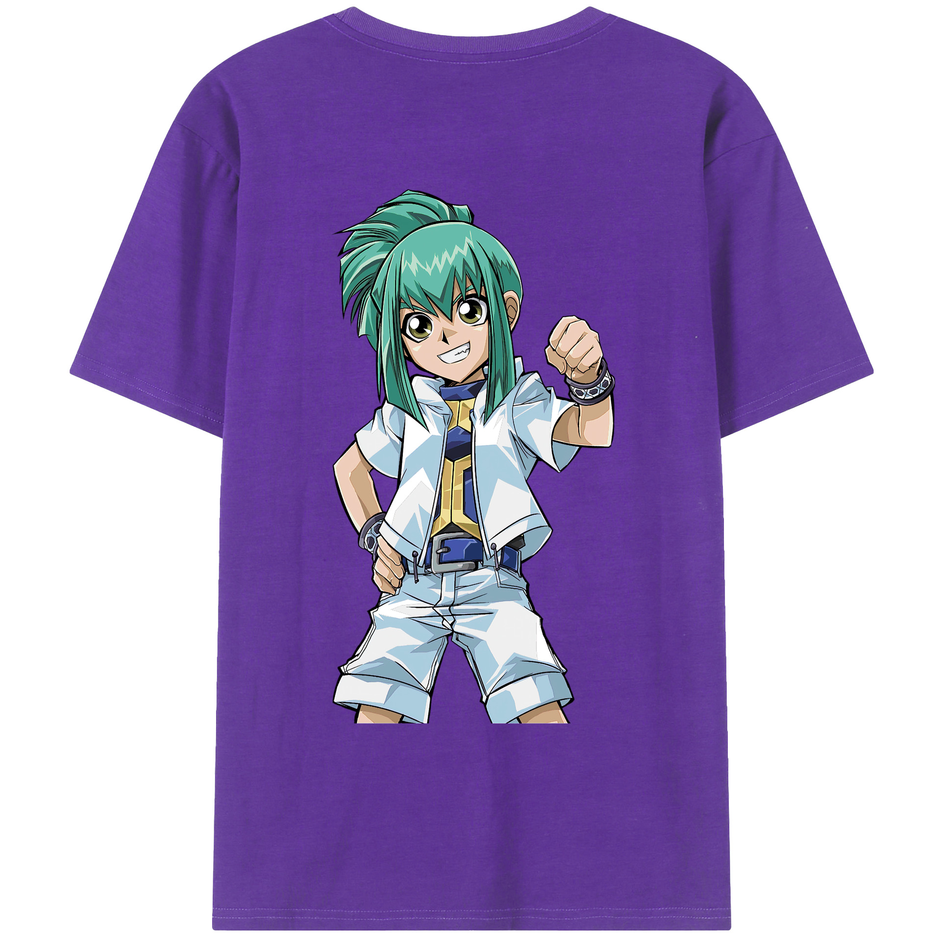 （画像用） 遊☆戯☆王 Yu-Gi-Oh! 綿100％ メンズ半袖Tシャツ（バックプリント） 通気性