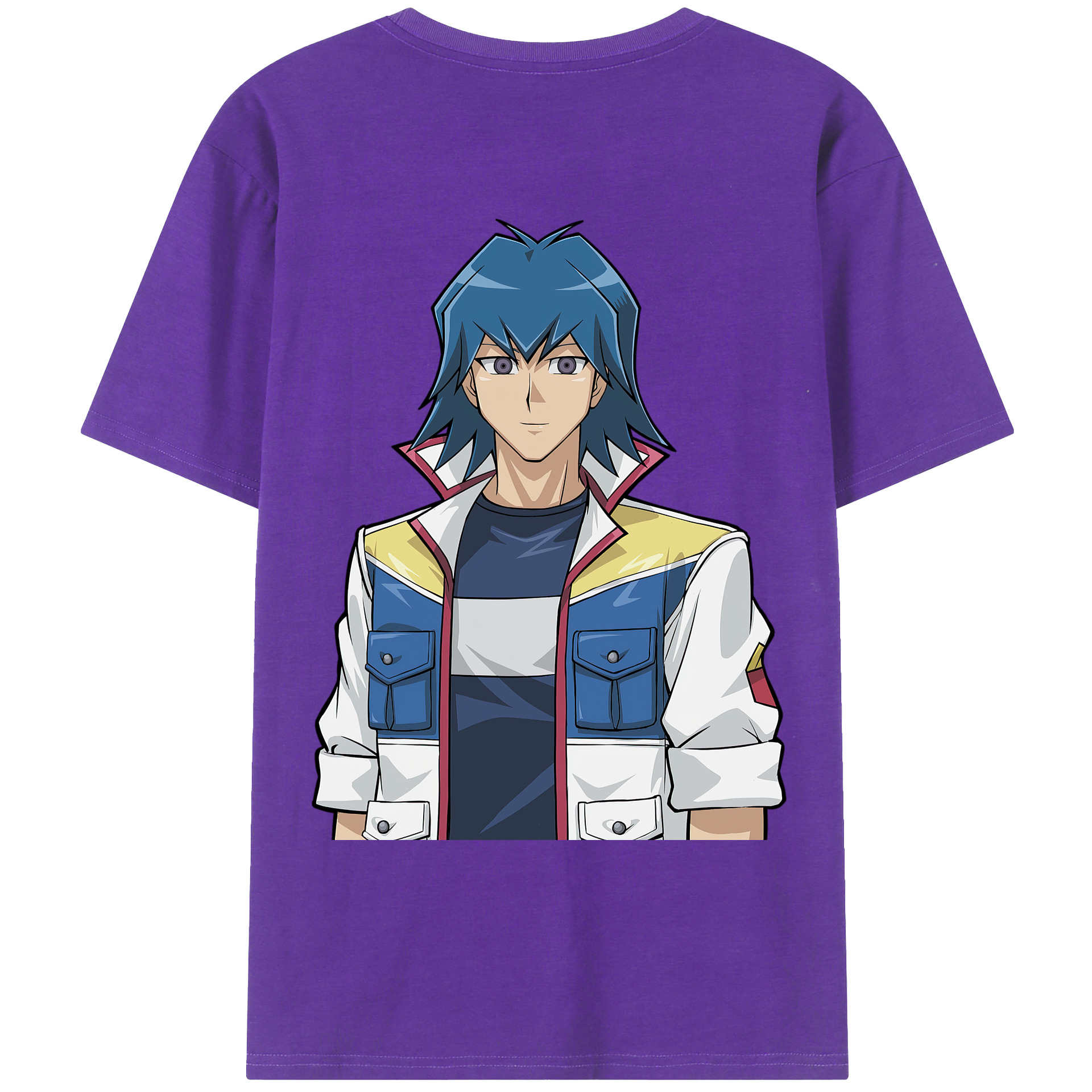 （画像用） 遊☆戯☆王 Yu-Gi-Oh! 綿100％ メンズ半袖Tシャツ（バックプリント） 通気性