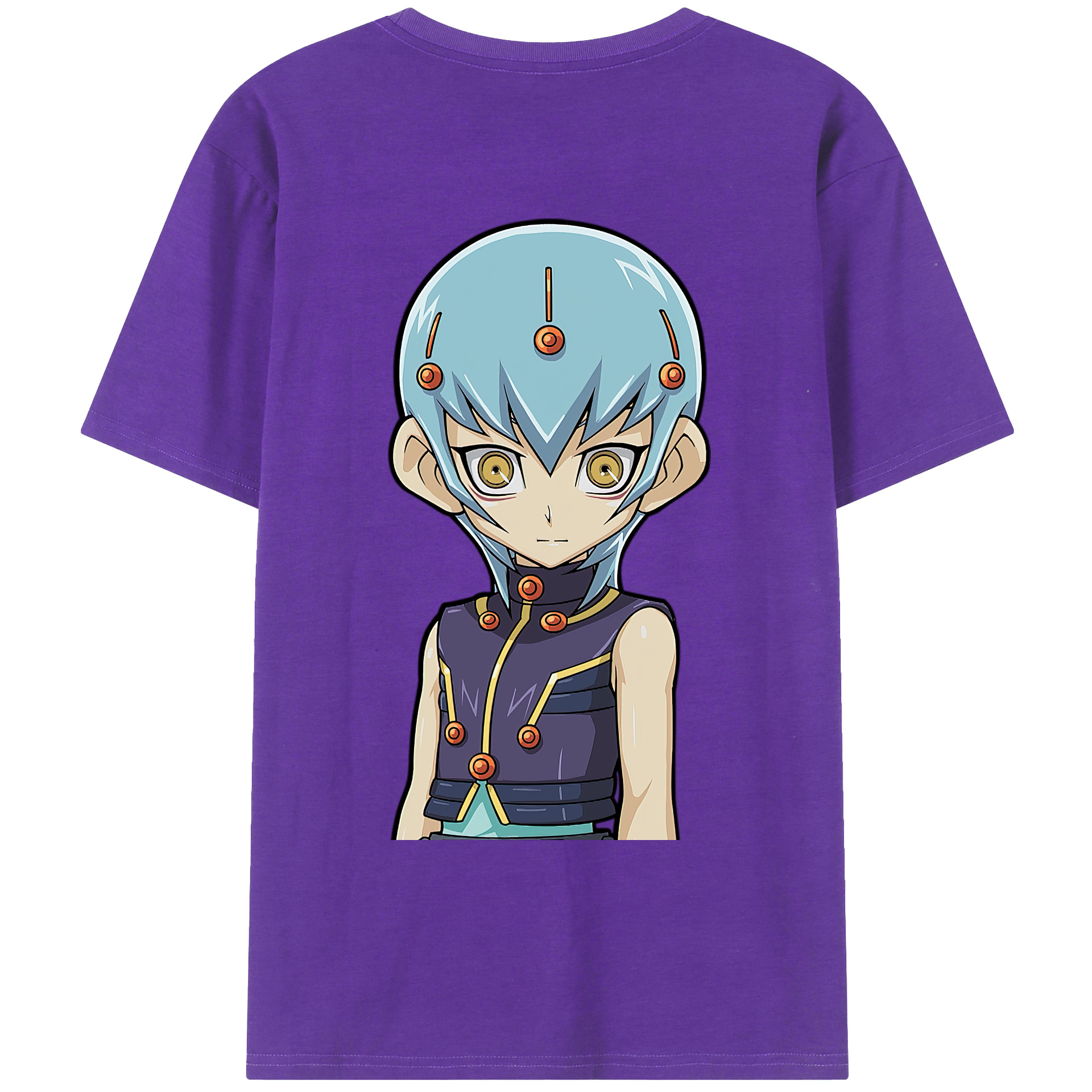 （画像用） 遊☆戯☆王 Yu-Gi-Oh! 綿100％ メンズ半袖Tシャツ（バックプリント） 通気性