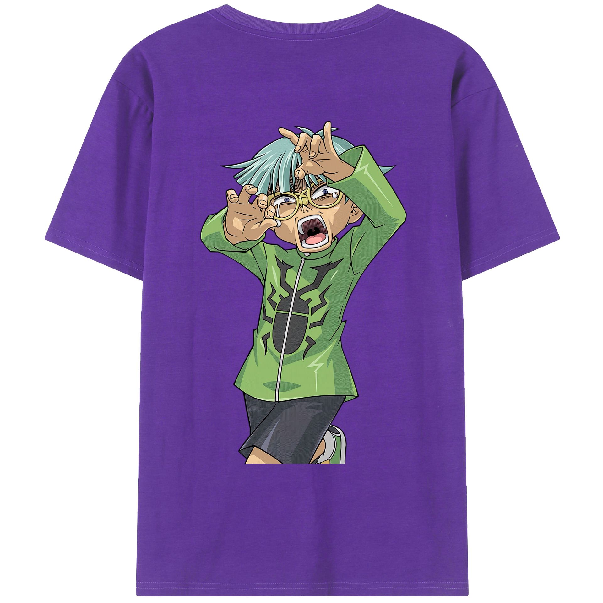 （画像用） 遊☆戯☆王 Yu-Gi-Oh! 綿100％ メンズ半袖Tシャツ（バックプリント） 通気性