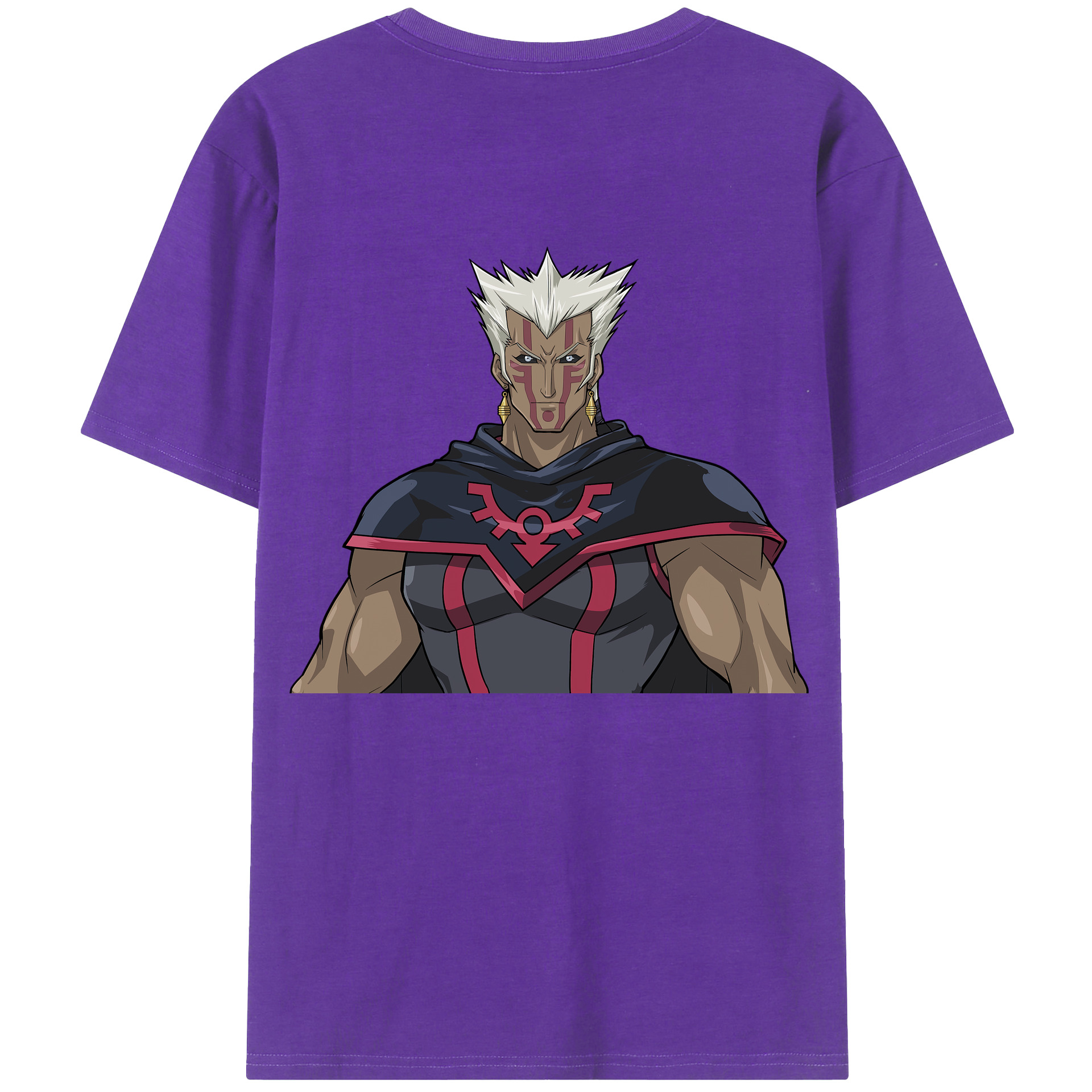 （画像用） 遊☆戯☆王 Yu-Gi-Oh! 綿100％ メンズ半袖Tシャツ（バックプリント） 通気性
