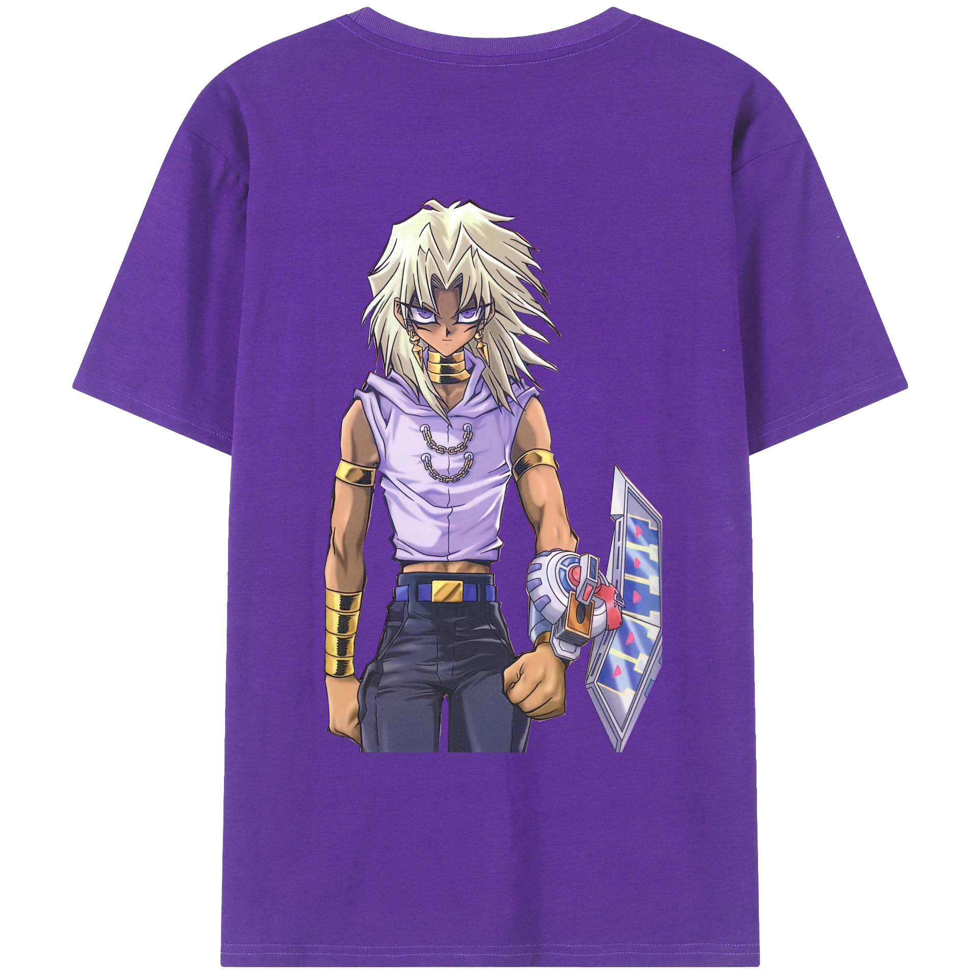 （画像用） 遊☆戯☆王 Yu-Gi-Oh! 綿100％ メンズ半袖Tシャツ（バックプリント） 通気性