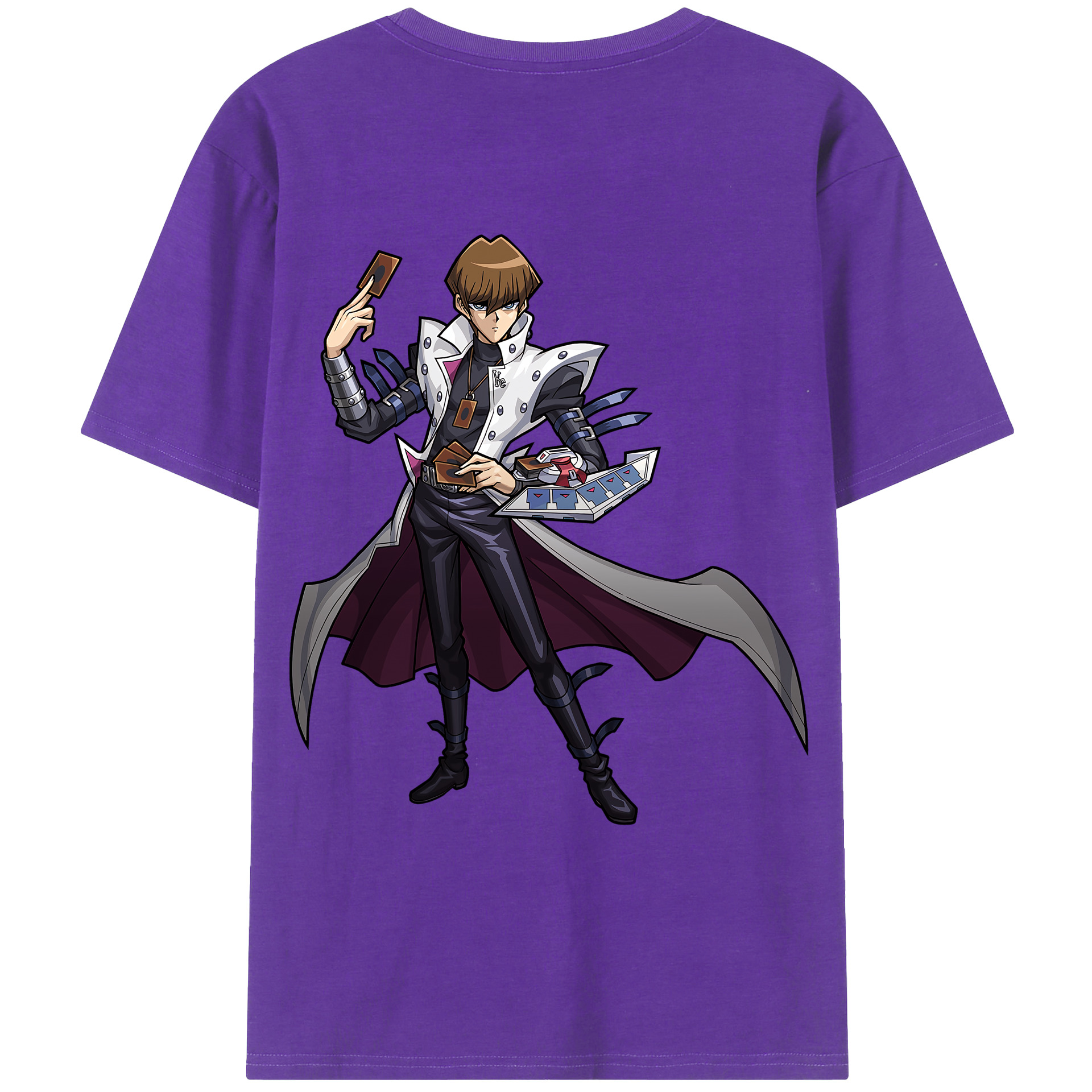 （画像用） 遊☆戯☆王 Yu-Gi-Oh! 綿100％ メンズ半袖Tシャツ（バックプリント） 通気性