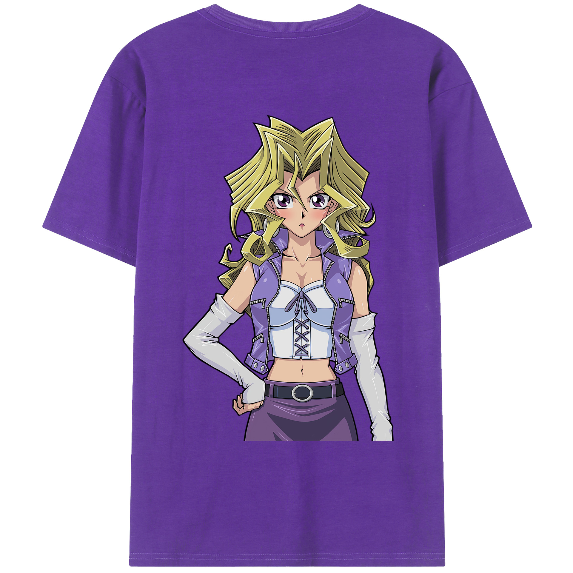 （画像用） 遊☆戯☆王 Yu-Gi-Oh! 綿100％ メンズ半袖Tシャツ（バックプリント） 通気性
