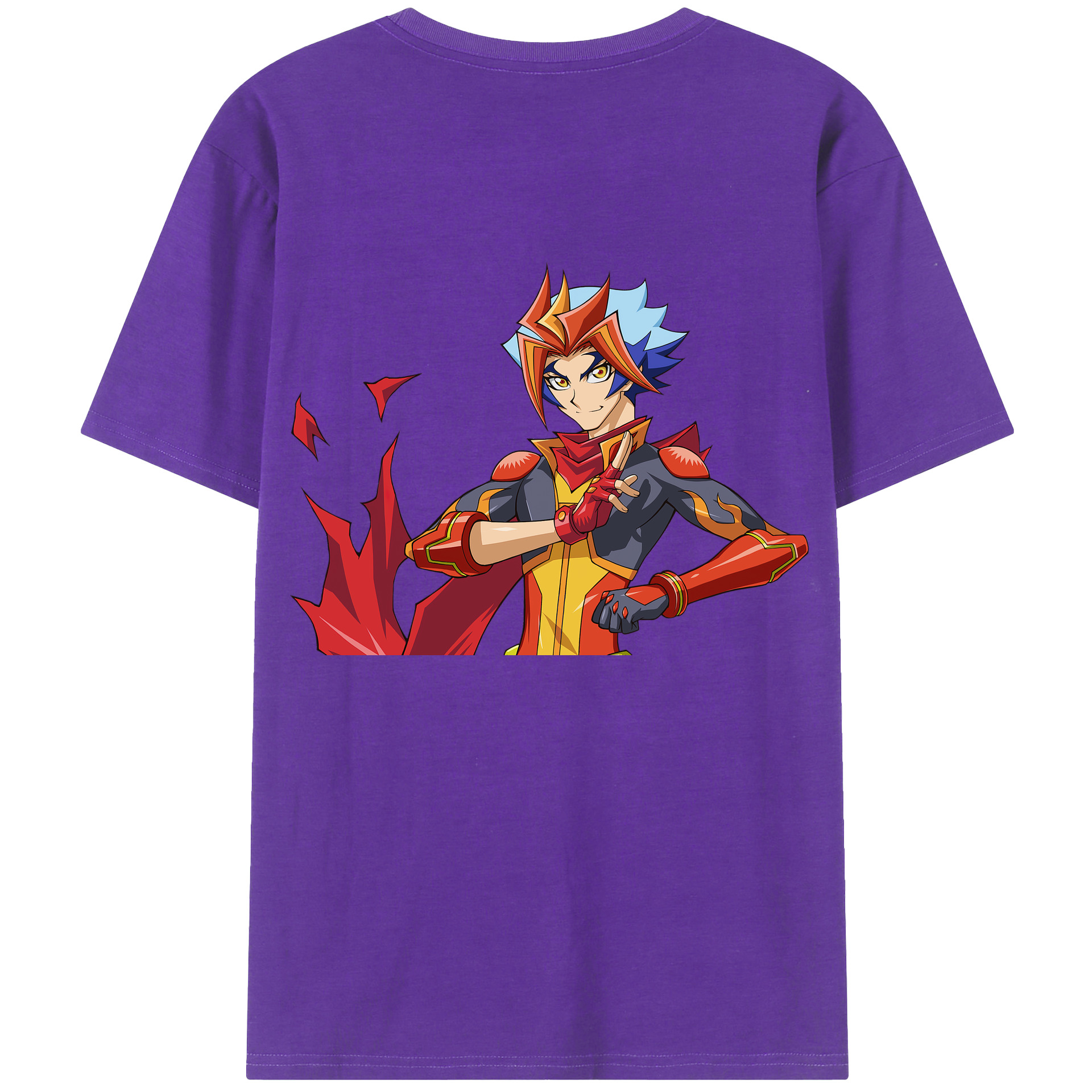 （画像用） 遊☆戯☆王 Yu-Gi-Oh! 綿100％ メンズ半袖Tシャツ（バックプリント） 通気性