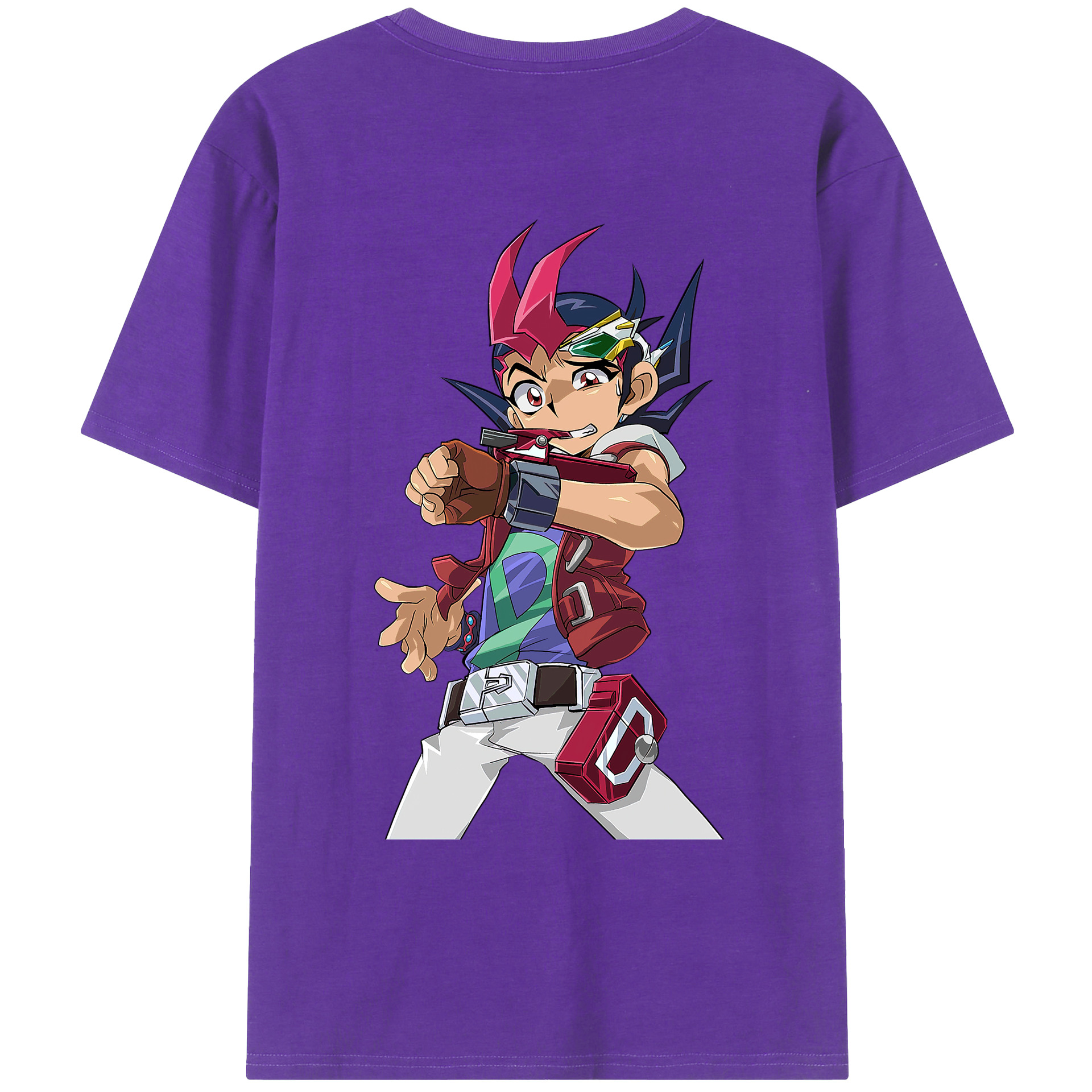 （画像用） 遊☆戯☆王 Yu-Gi-Oh! 綿100％ メンズ半袖Tシャツ（バックプリント） 通気性