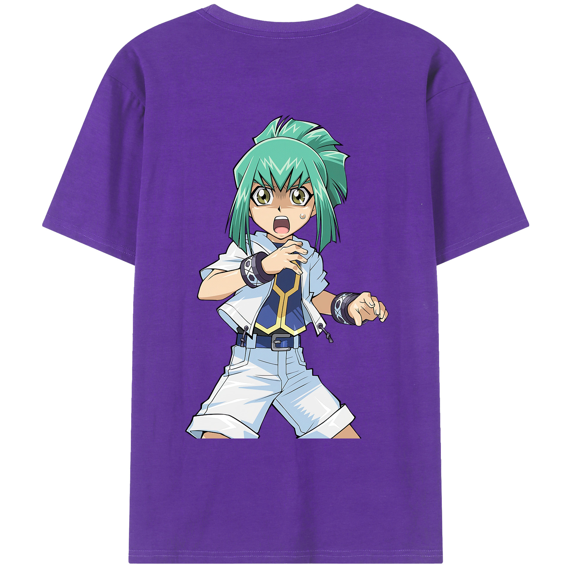 （画像用） 遊☆戯☆王 Yu-Gi-Oh! 綿100％ メンズ半袖Tシャツ（バックプリント） 通気性