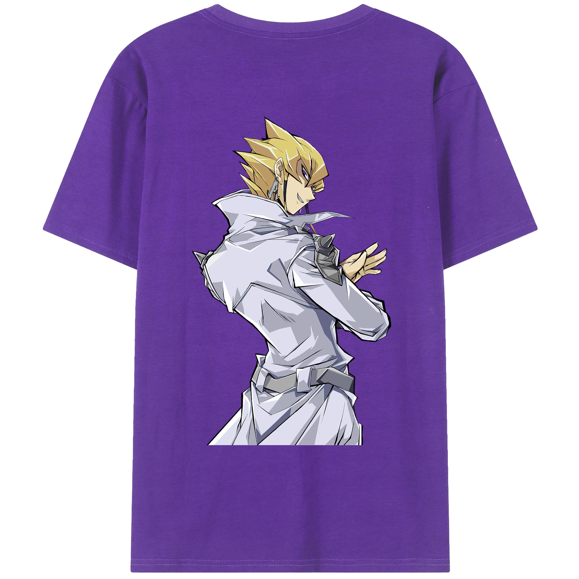 （画像用） 遊☆戯☆王 Yu-Gi-Oh! 綿100％ メンズ半袖Tシャツ（バックプリント） 通気性