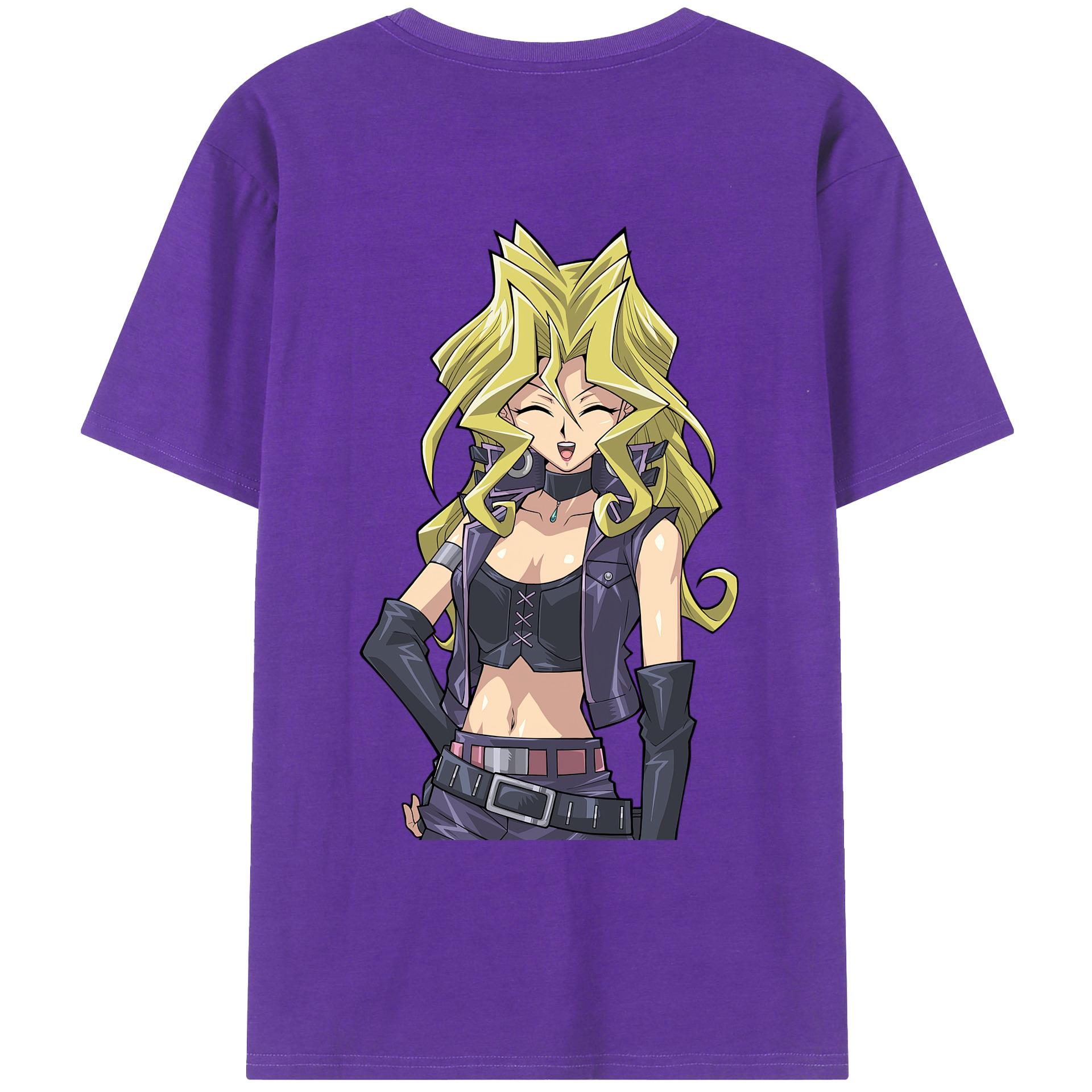（画像用） 遊☆戯☆王 Yu-Gi-Oh! 綿100％ メンズ半袖Tシャツ（バックプリント） 通気性