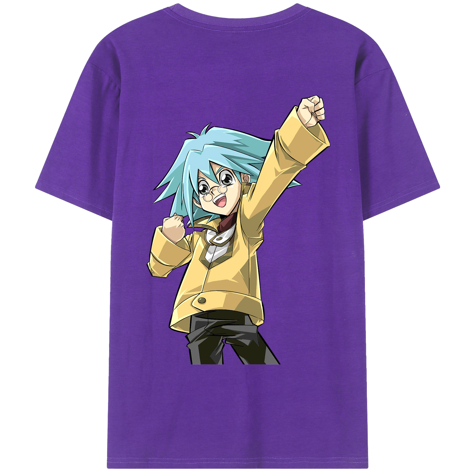 （画像用） 遊☆戯☆王 Yu-Gi-Oh! 綿100％ メンズ半袖Tシャツ（バックプリント） 通気性