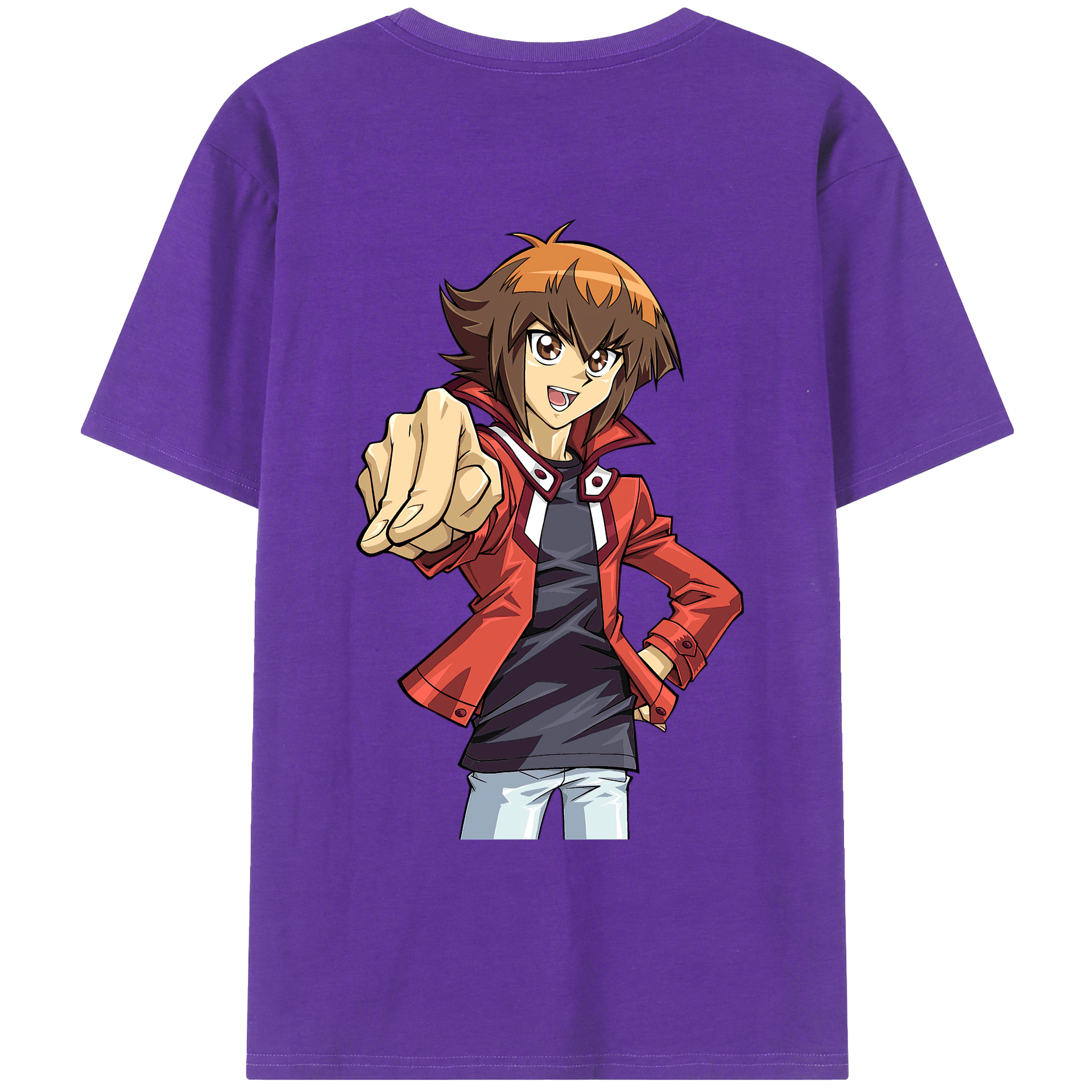 （画像用） 遊☆戯☆王 Yu-Gi-Oh! 綿100％ メンズ半袖Tシャツ（バックプリント） 通気性